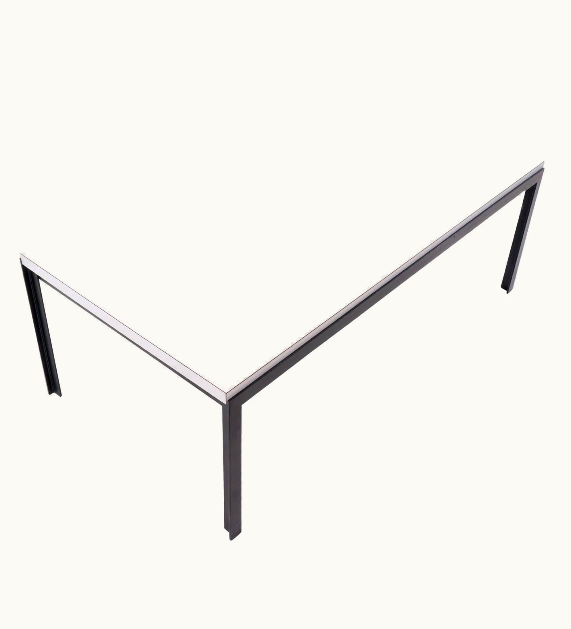 Florence Knoll Florence Knoll Coffee Table, White Laminate, Black Steel Frame
