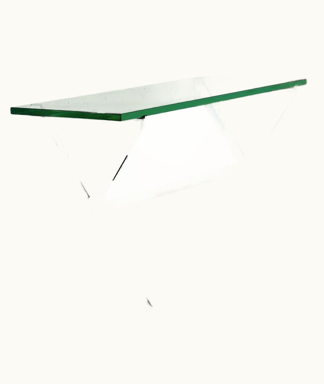 Florence Knoll Florence Knoll Chrome And Glass X Base Console Table, 1960