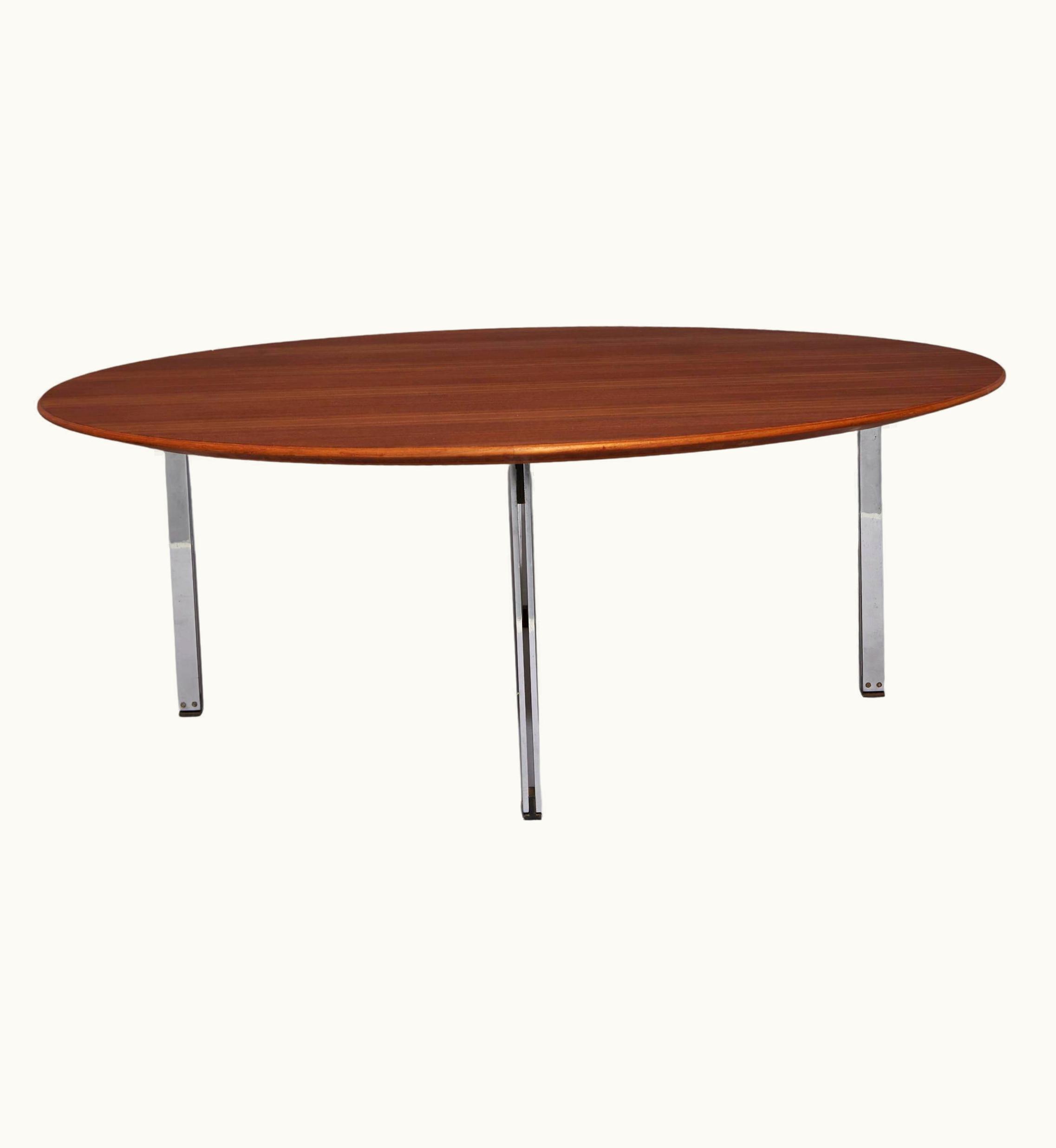 Florence Knoll Florence Knoll 1950s Florence Knoll Coffee Table In Walnut And Chrome Steel