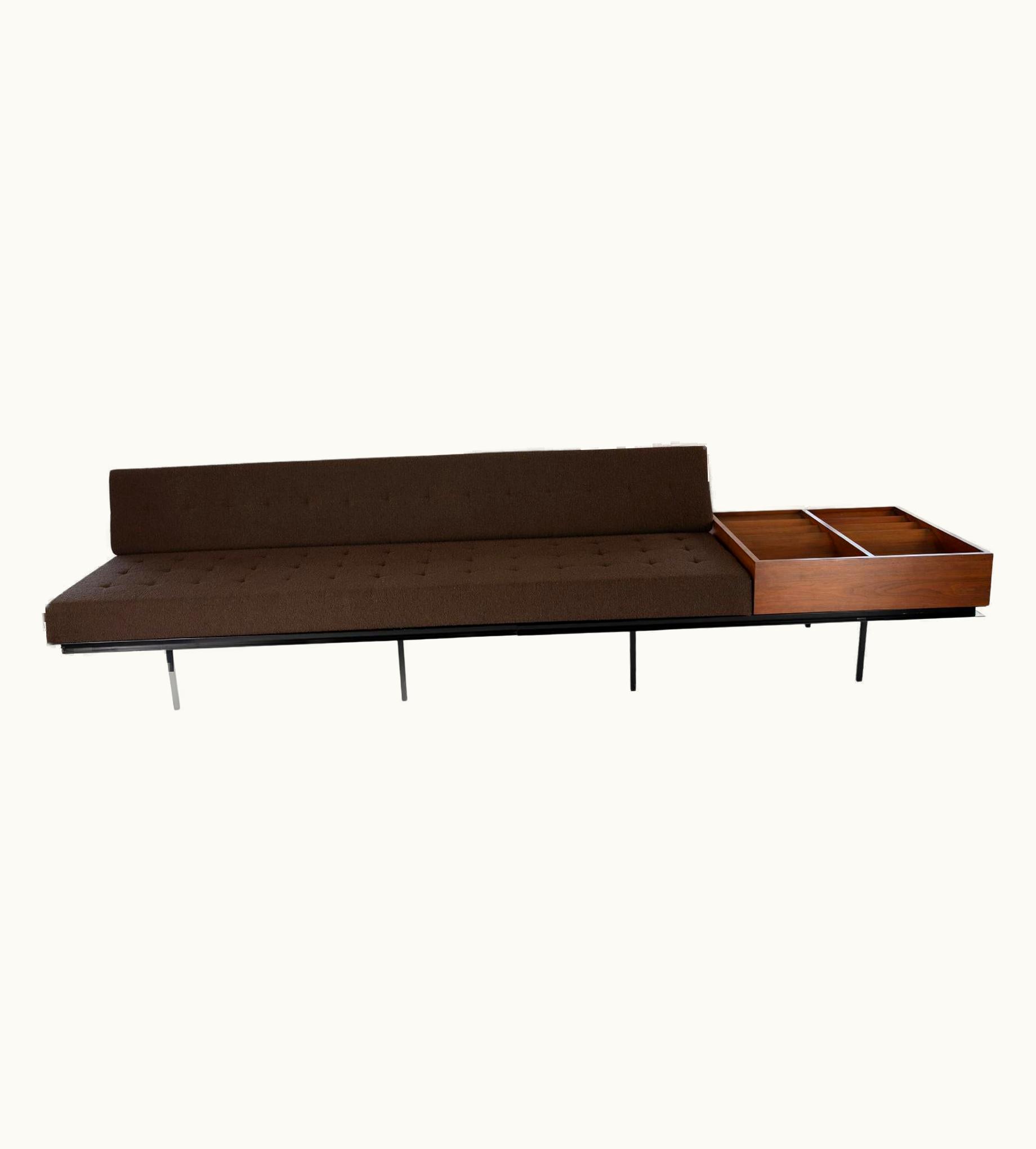 Florence Knoll Florence Knoll Early Mid-Century Modern Florence Knoll Sofa With Magazine Holder