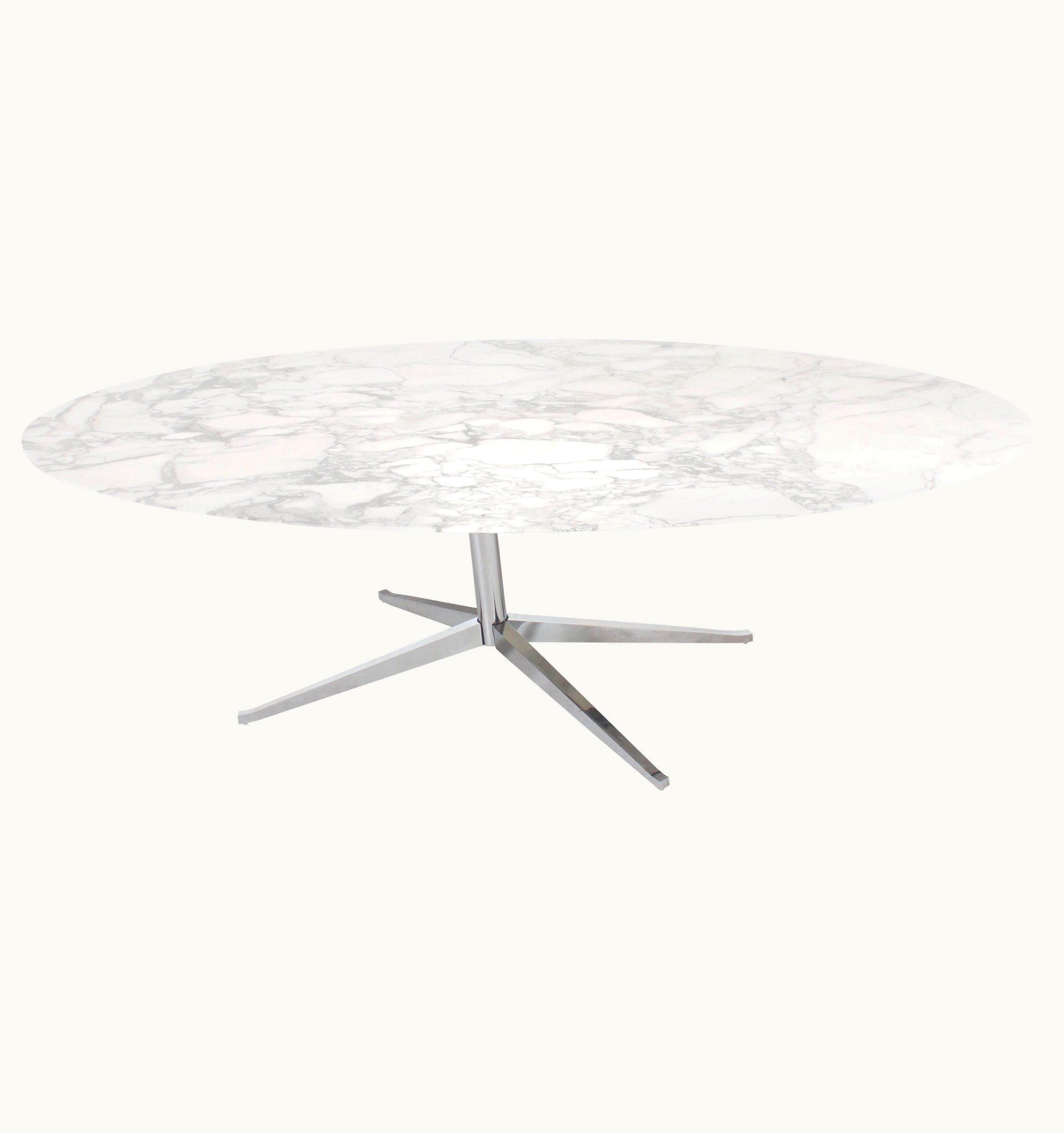 Florence Knoll Florence Knoll Original Florence Knoll Marble Oval Dining Table Or Desk For Knoll International