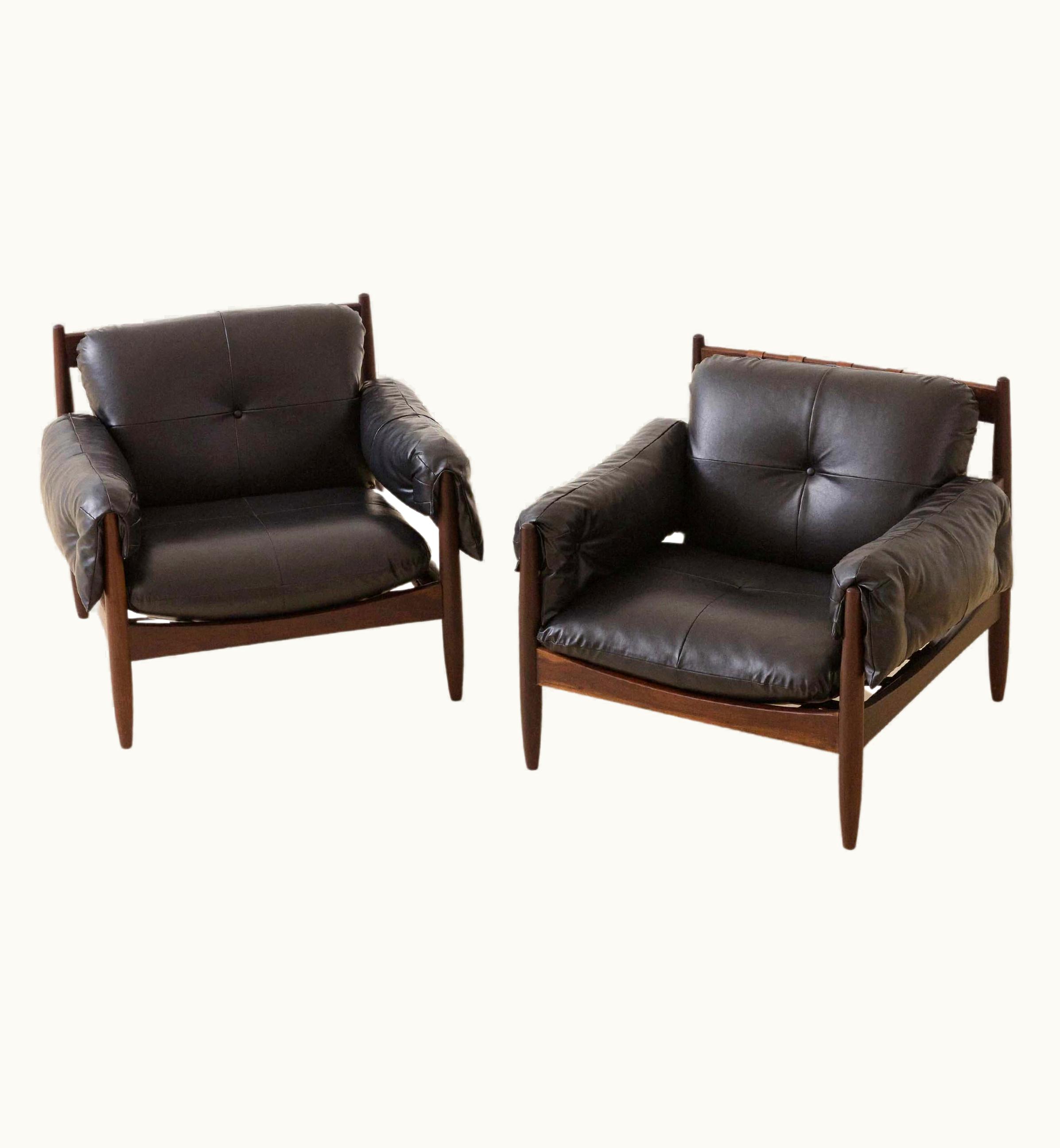 Sergio Rodrigues Sergio Rodrigues Vintage Pair Of Meia Pataca Rosewood Armchairs By Sergio Rodrigues, 1960, Brazil