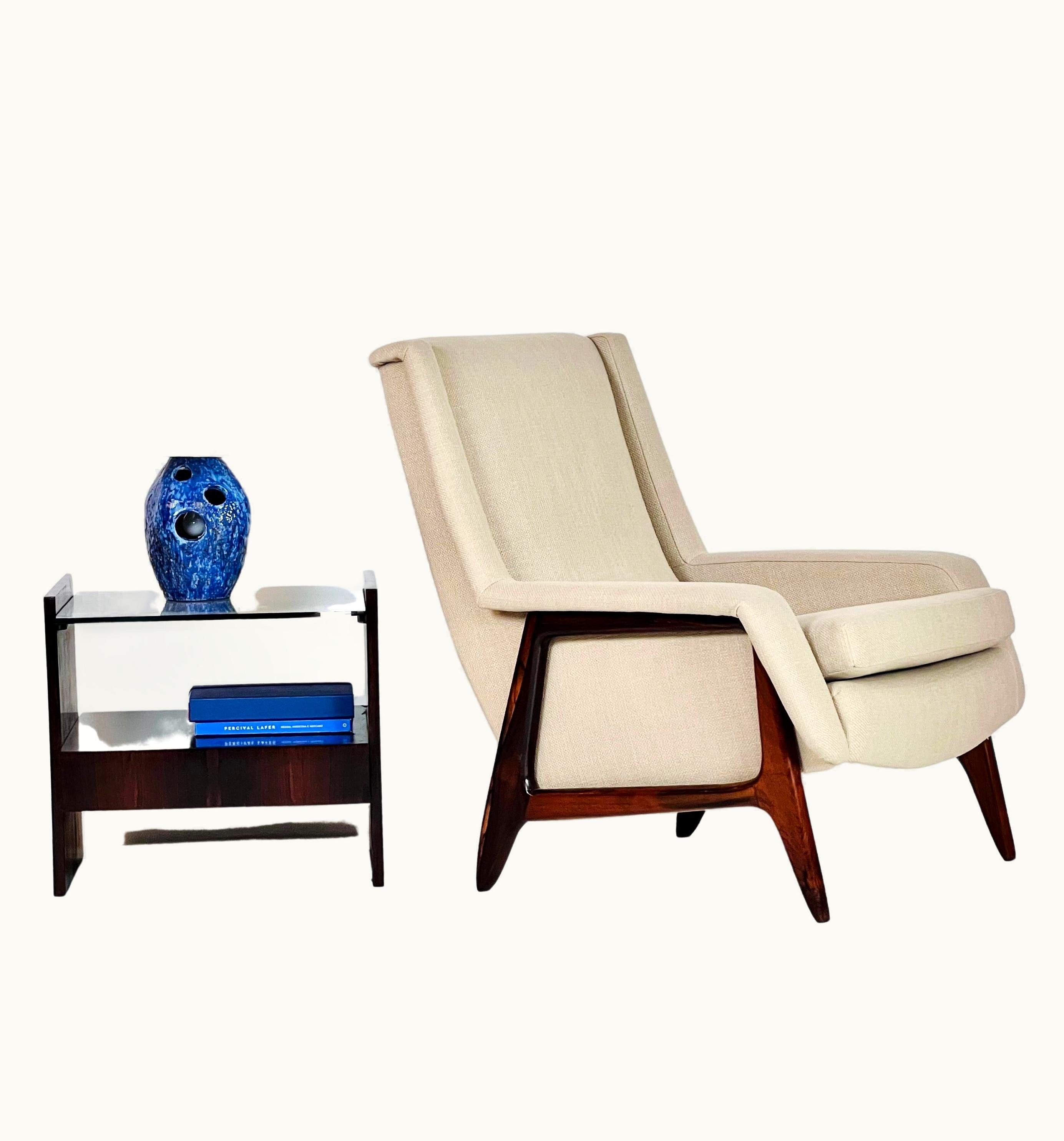 Sergio Rodrigues Sergio Rodrigues Sérgio Rodrigues 'Stella Alta' Rosewood Jacaranda Lounge Chair Brazil 1965 Oca