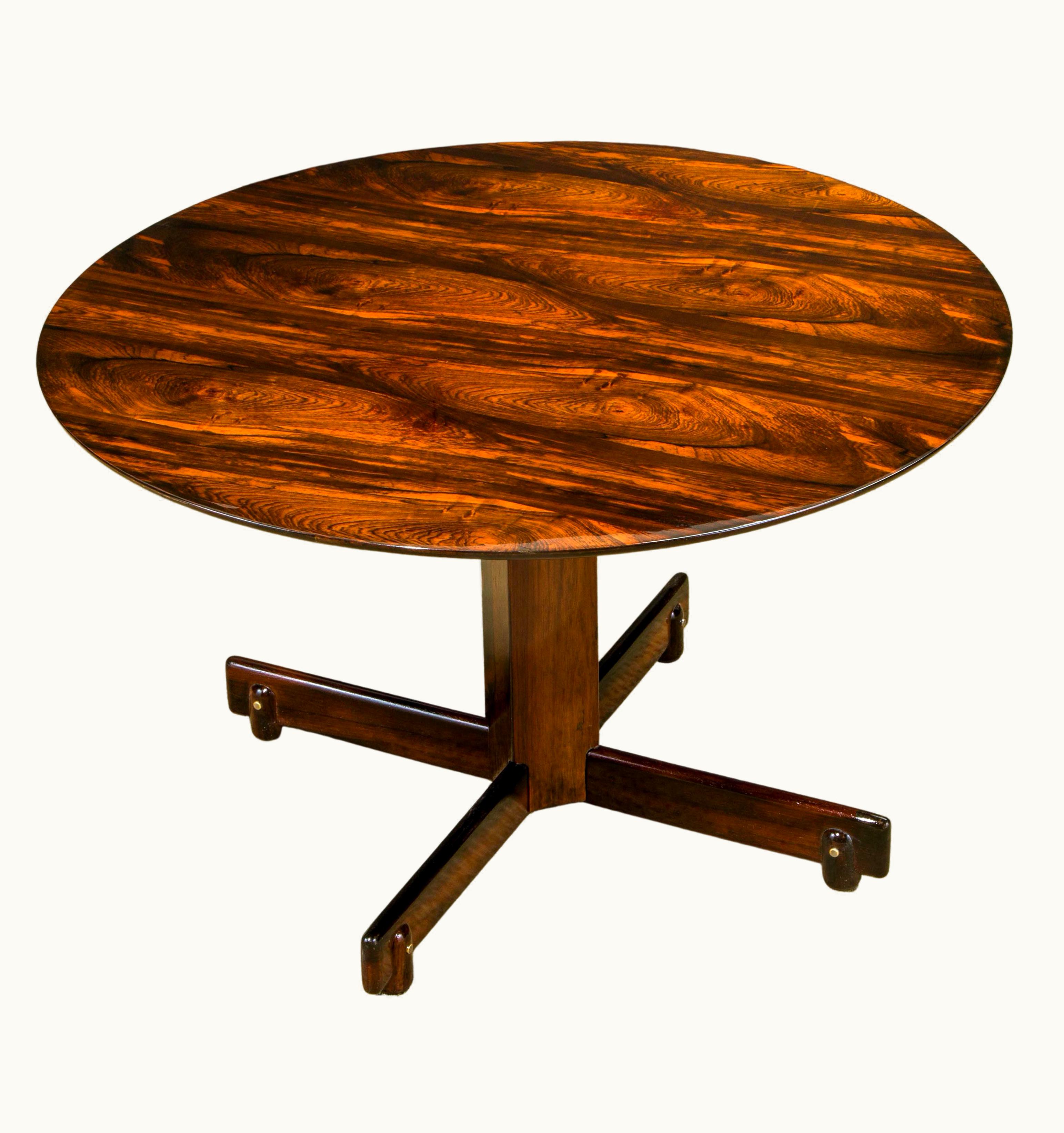 Sergio Rodrigues Sergio Rodrigues Brazilian Jacaranda Rosewood Dining Or Center Table, 1960s