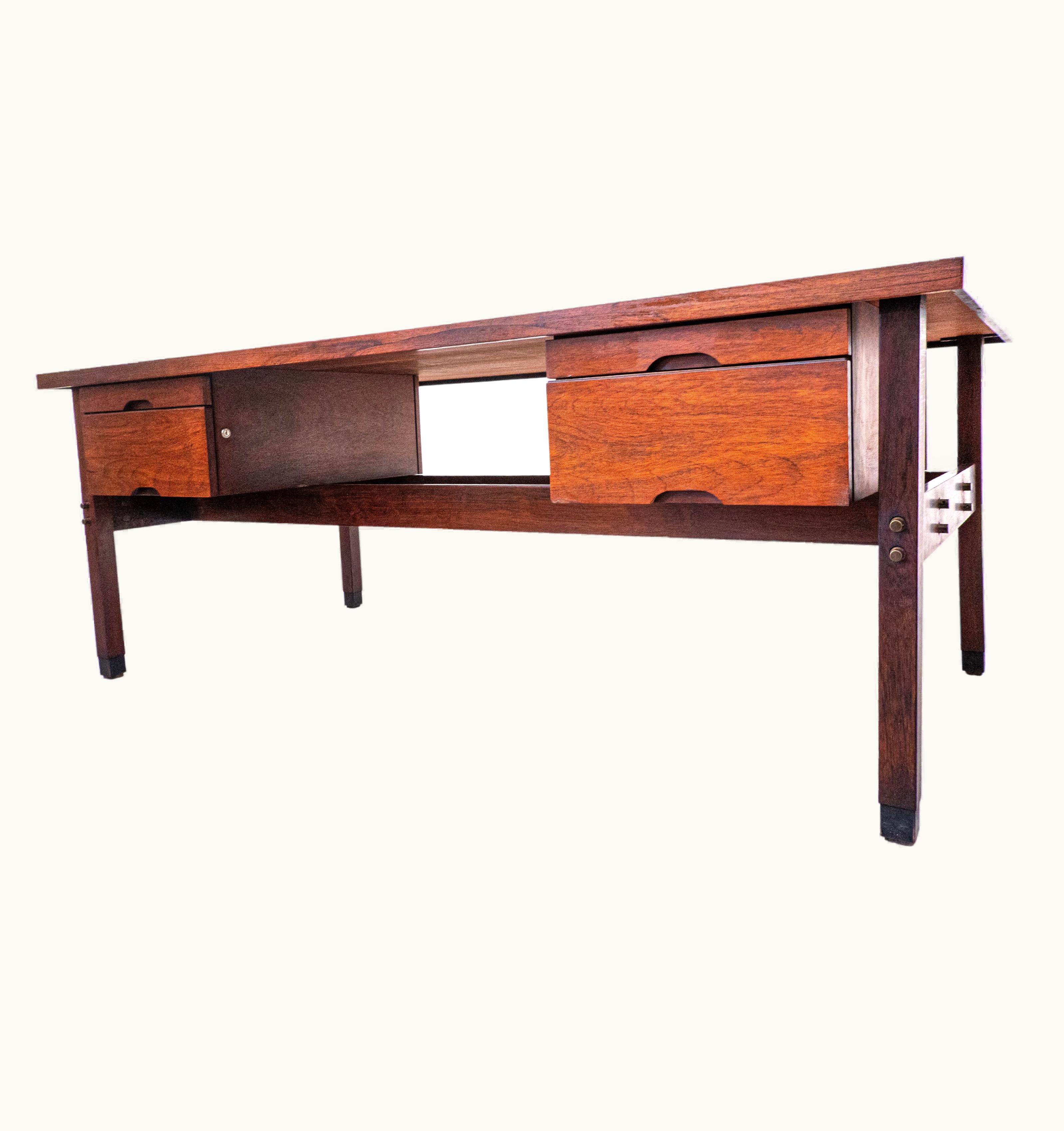 Sergio Rodrigues Sergio Rodrigues Mid-Century Modern Wooden Desk By Sergio Rodrigues, Brazil, 1960s