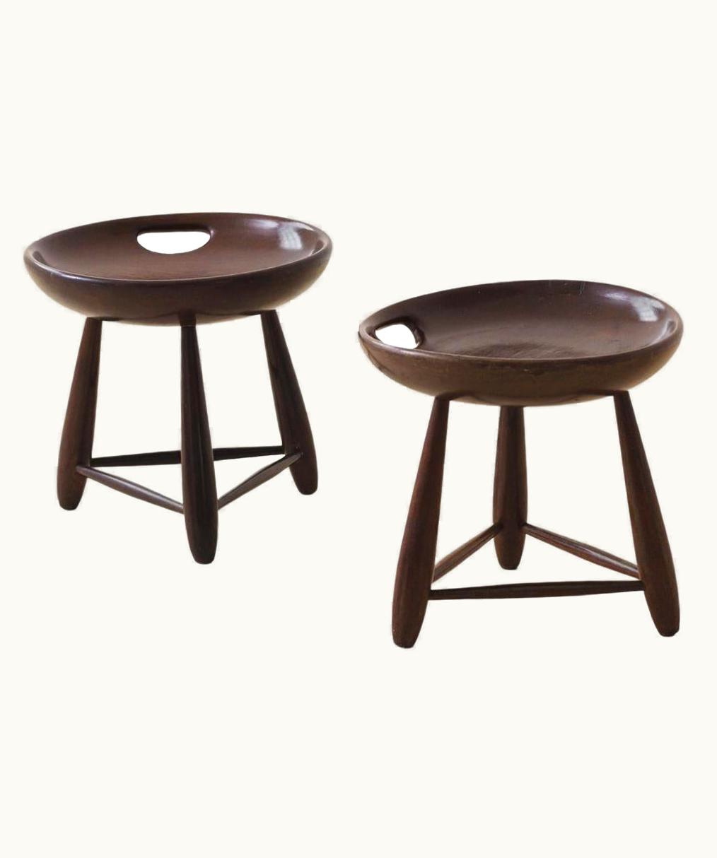 Sergio Rodrigues Sergio Rodrigues Pair Of Vintage Mocho Stools By Sergio Rodrigues, Brazilian Mid-Century, 1954 UZ0196954