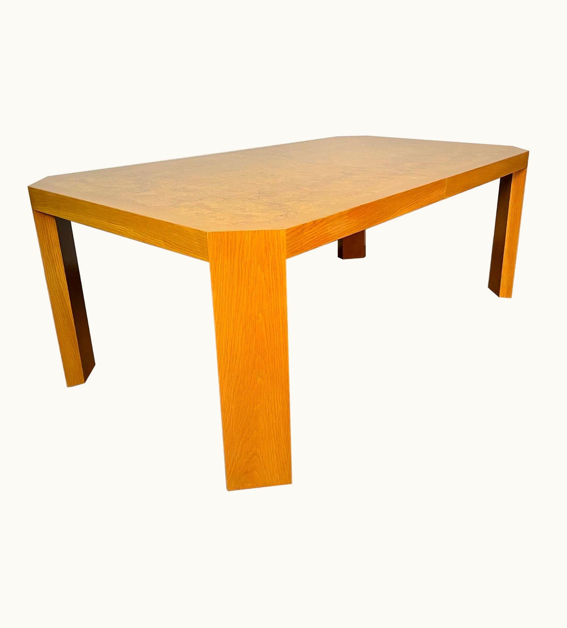 Vladimir Kagan Vladimir Kagan Dining Or Conference Table, Mid-Century Modern, Burl And Lucite