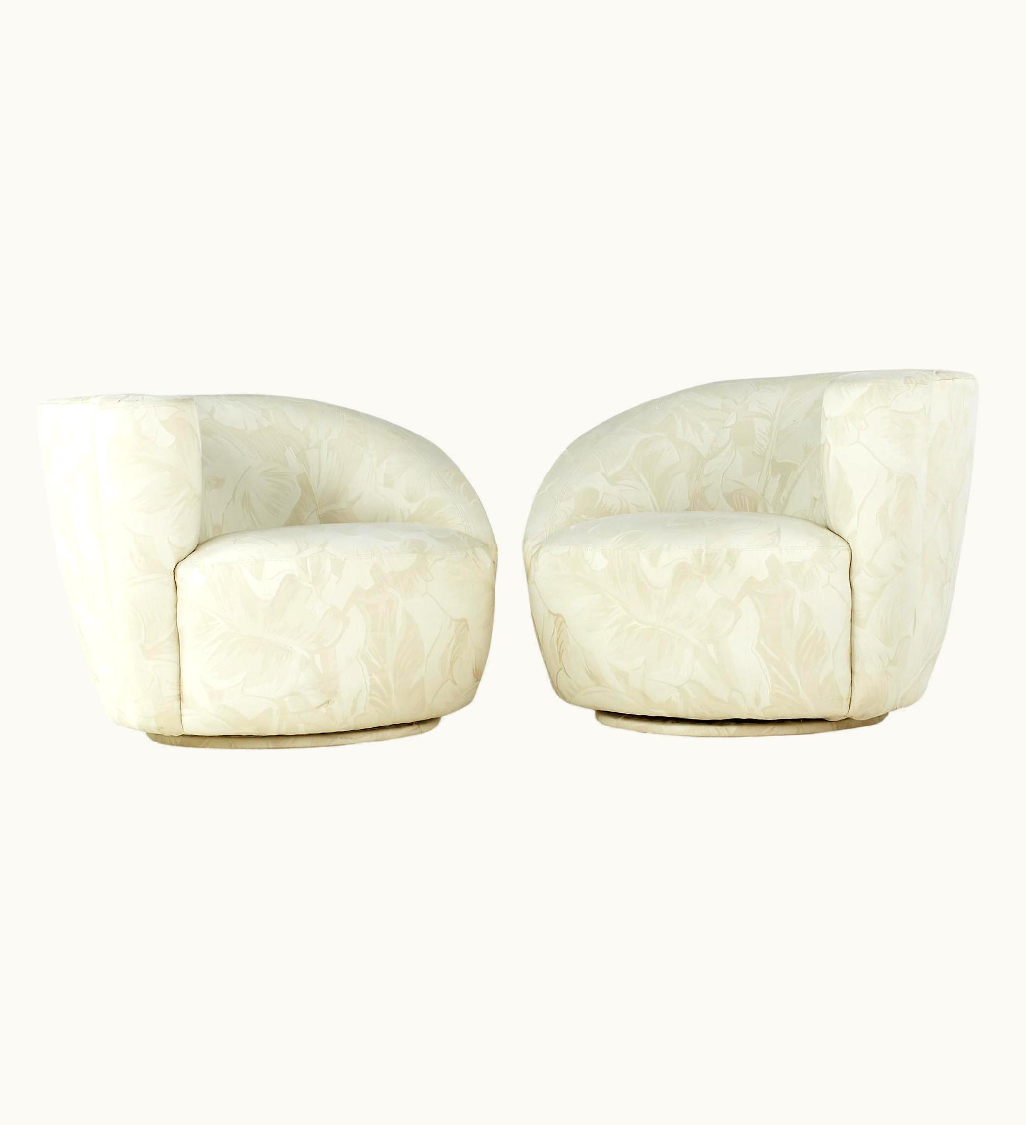 Vladimir Kagan Vladimir Kagan Midcentury Swivel Chair, Pair