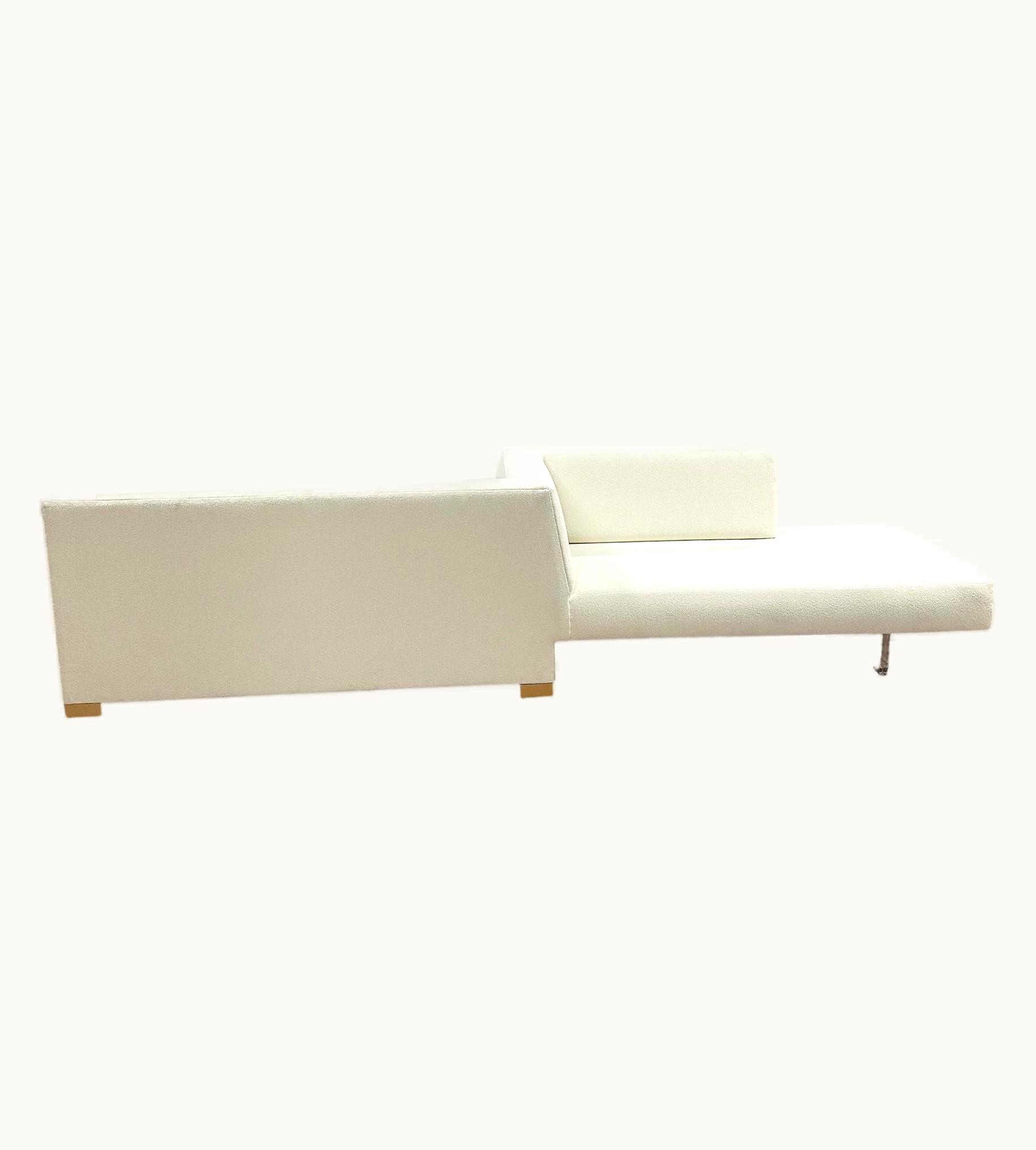 Vladimir Kagan Vladimir Kagan Large Custom Double Sided Sofa White Bouclé Vintage, Certified