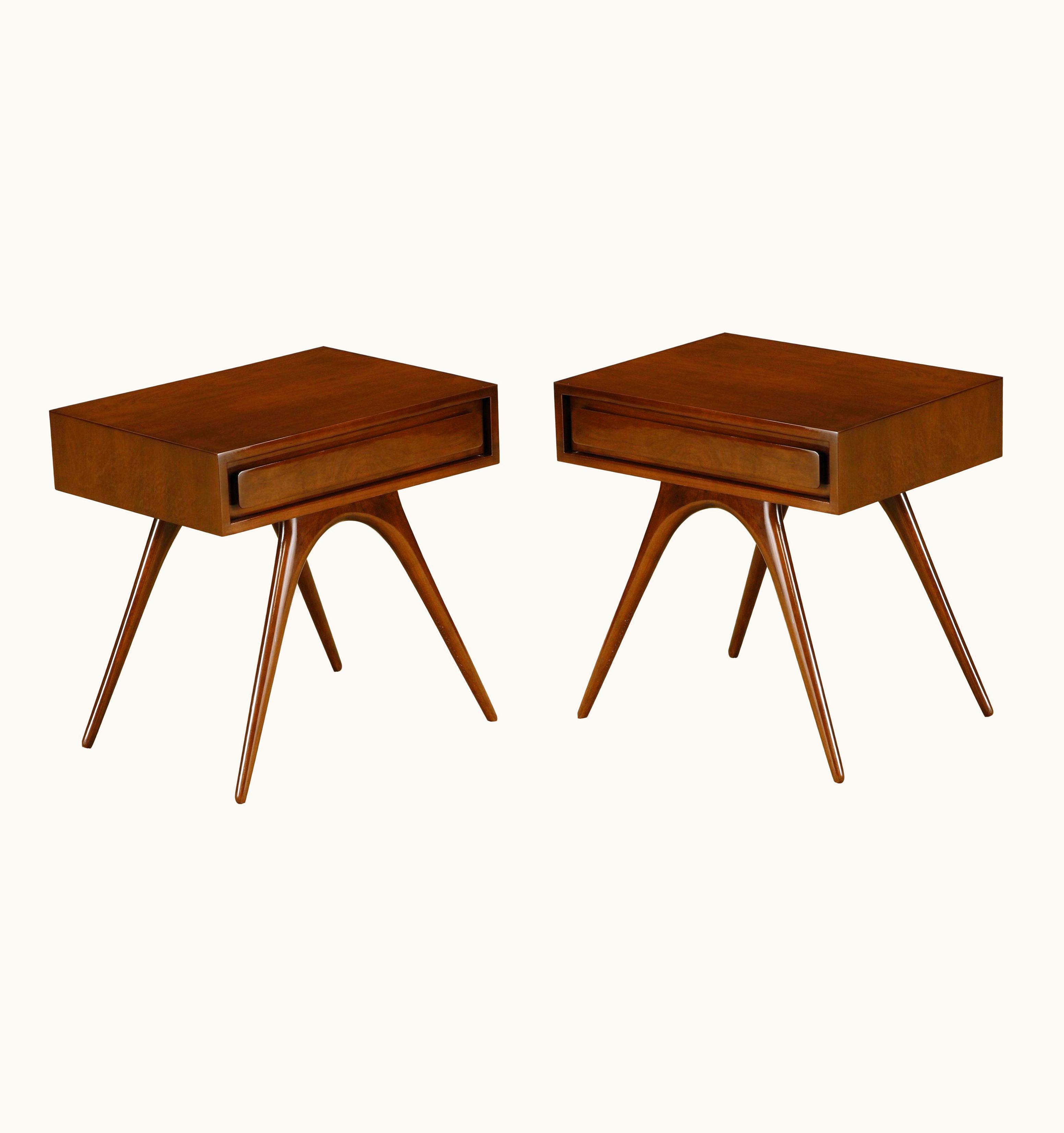 Vladimir Kagan Vladimir Kagan Important Vladimir Kagan Sculptural Nightstands, Signed Kagan-Dreyfuss, 1950s