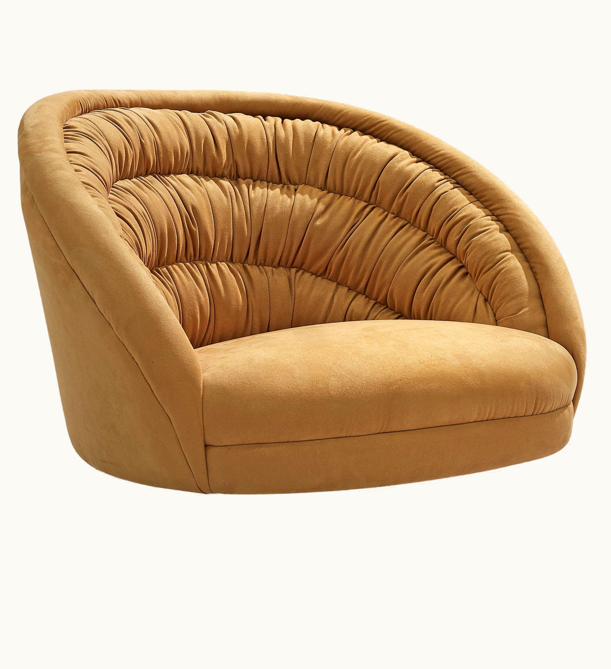 Vladimir Kagan Vladimir Kagan 'Ellipse' Lounge Chair In Beige Upholstery