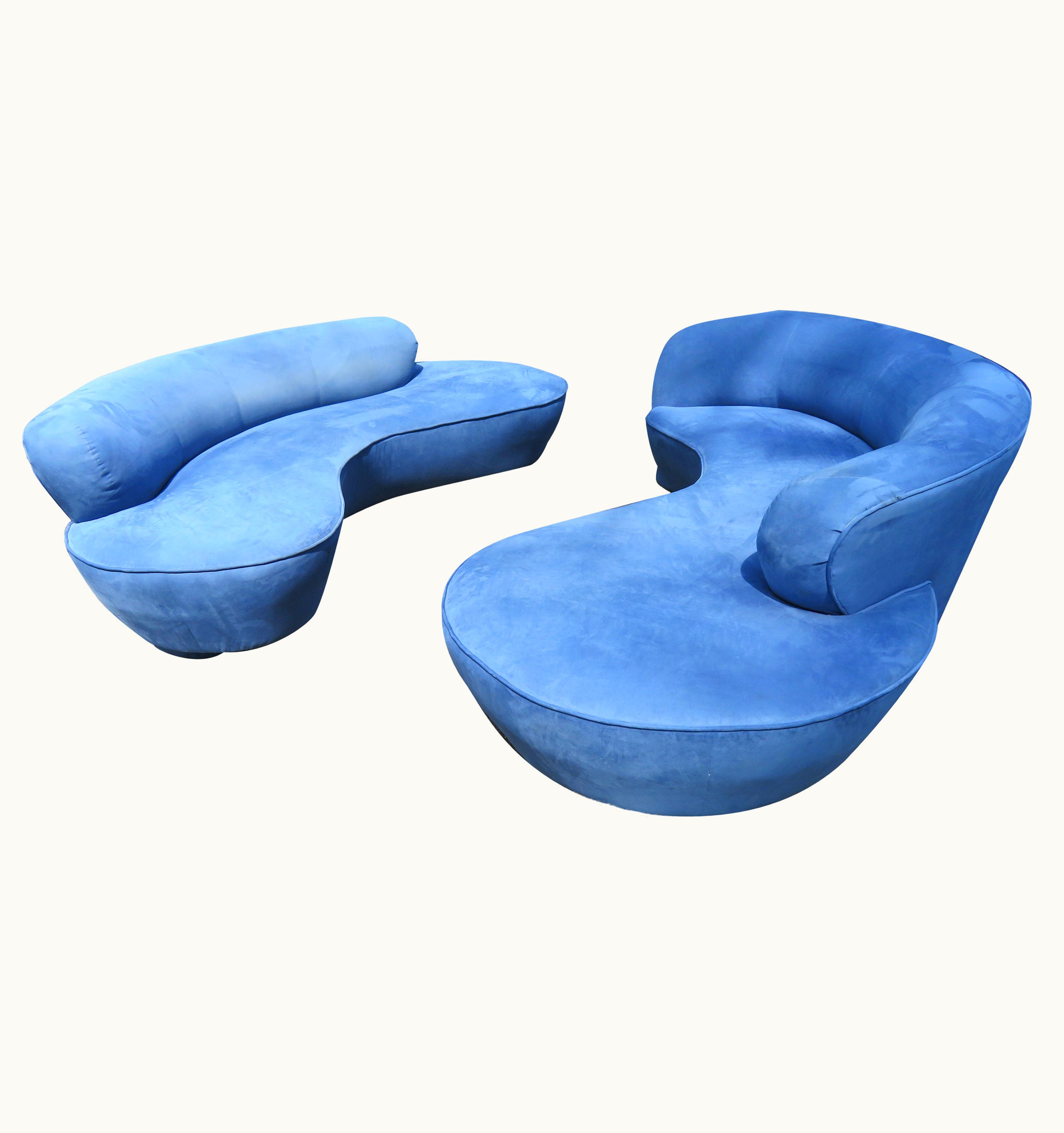 Vladimir Kagan Vladimir Kagan Stunning Pair Vladimir Kagan Serpentine Directional Cloud Sofas Mid-Century