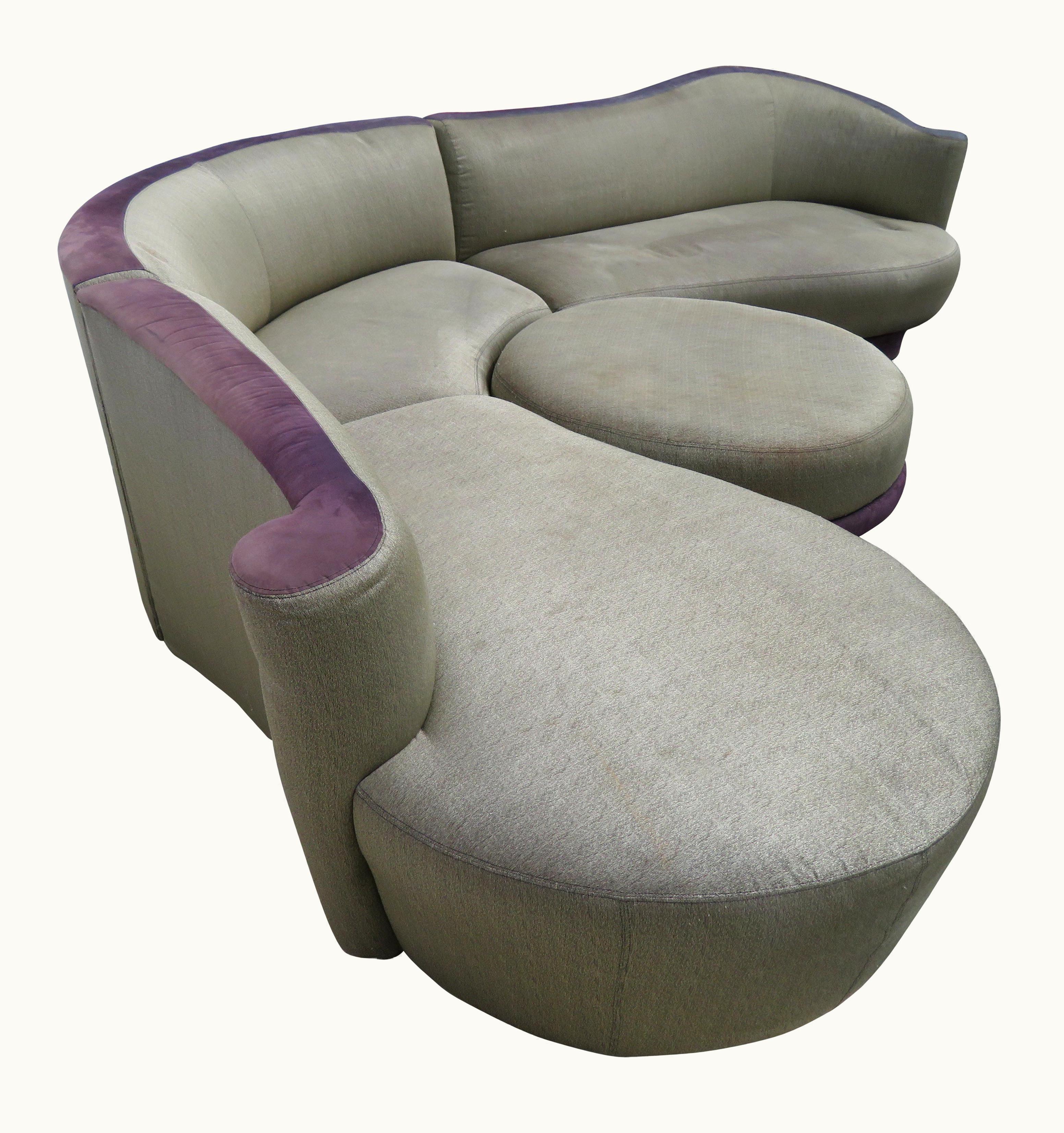 Vladimir Kagan Vladimir Kagan Sexy Serpentine 4 Piece Cloud Sectional Sofa Vladimir Kagan Weiman Preview