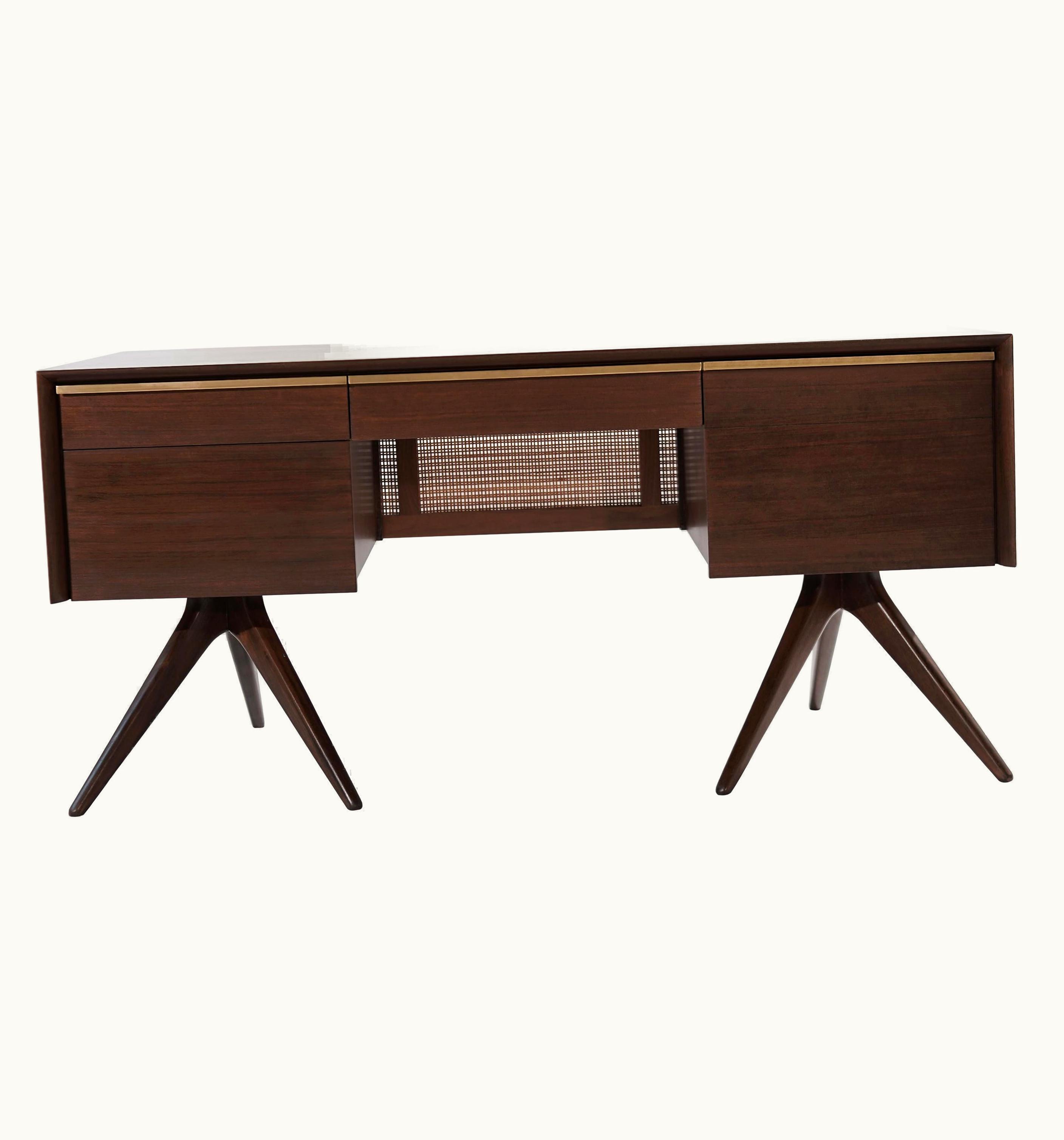 Vladimir Kagan Vladimir Kagan Rare Walnut Desk By Vladimir Kagan For Grosfeld House, Circa 1950s