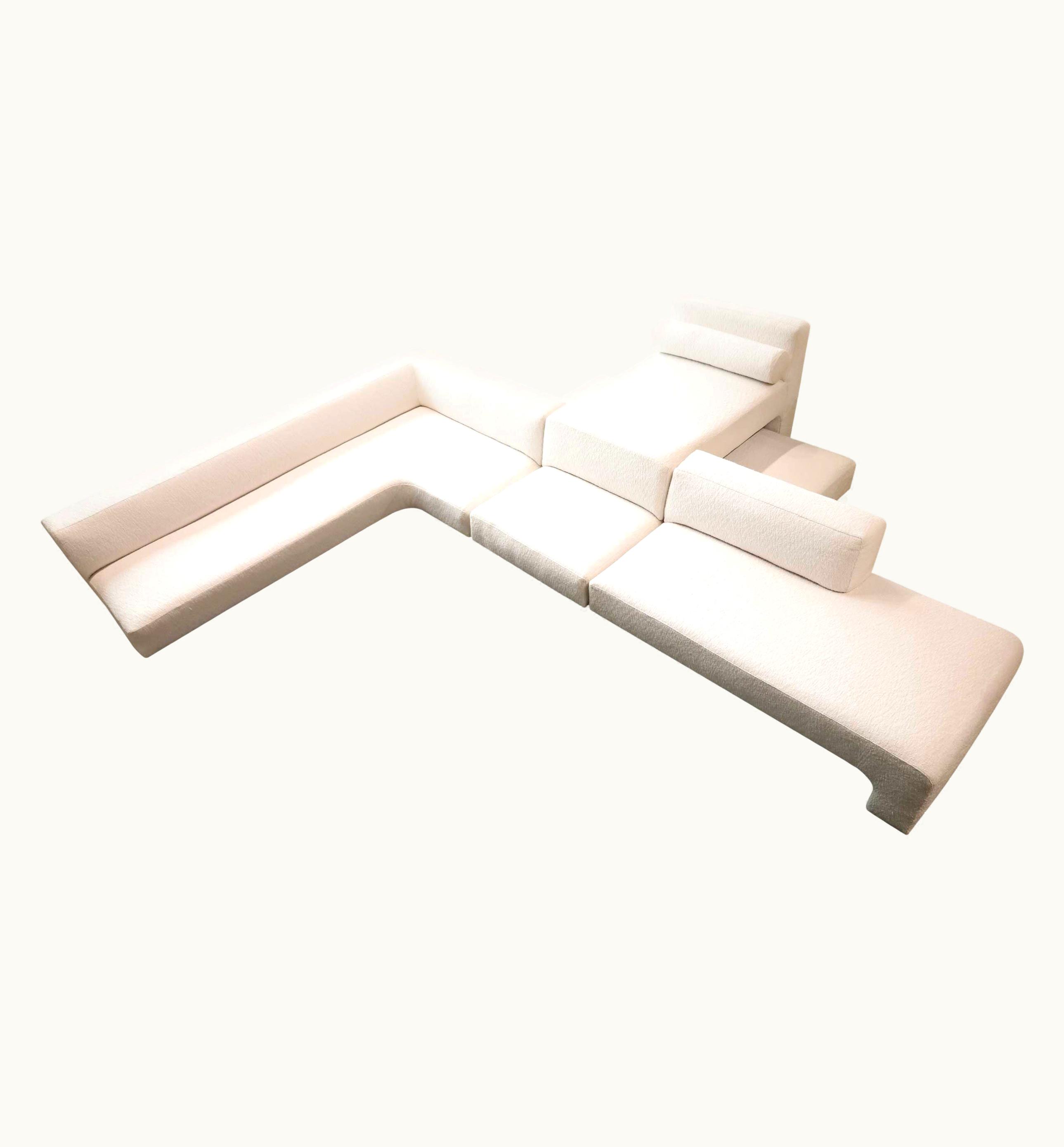 Vladimir Kagan Vladimir Kagan Omnibus Sofa In Holly Hunt Great Outdoors White Boucle'