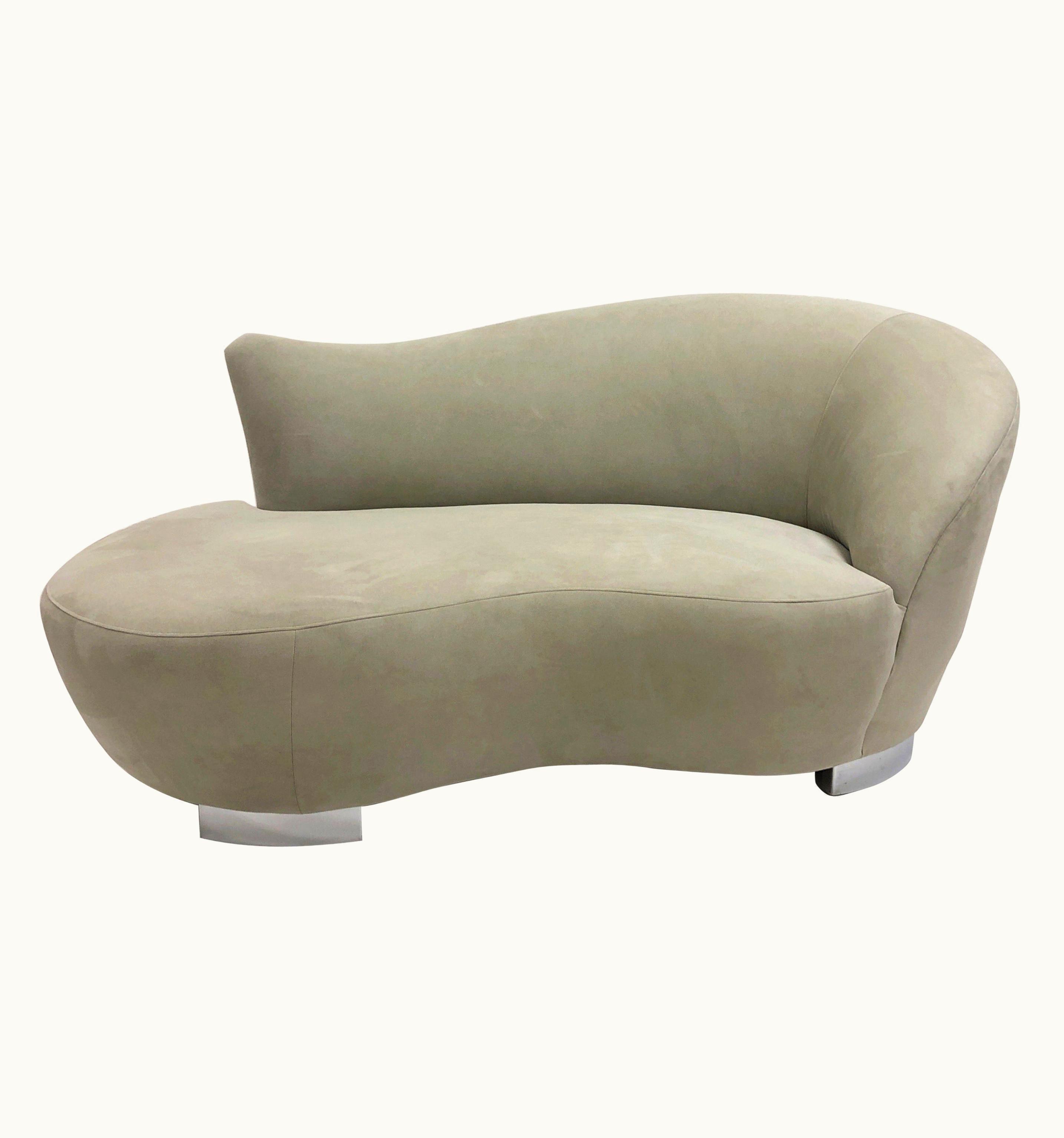 Vladimir Kagan Vladimir Kagan Ultrasuede Cloud Chaise Sofa By Weiman