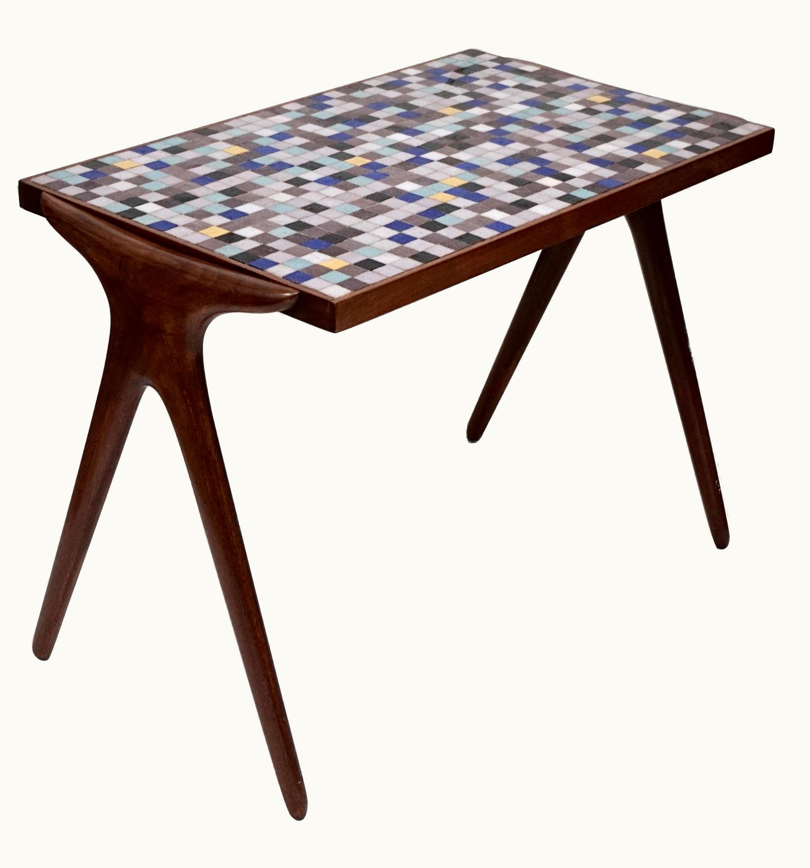 Vladimir Kagan Vladimir Kagan Mosaic Tile Side Table By Vladimir Kagan For Kagan-Dreyfuss, Circa 1955