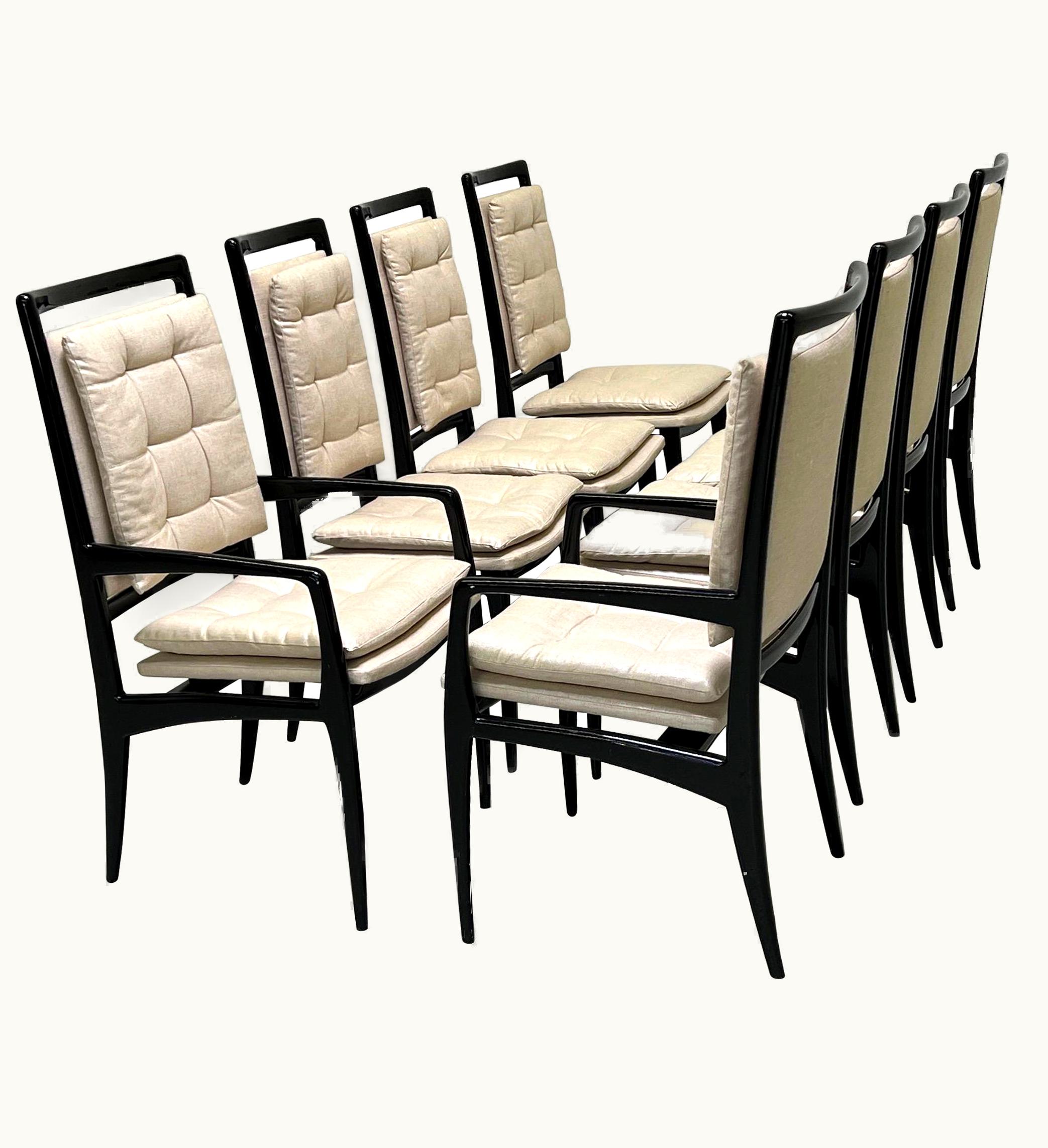 Vladimir Kagan Vladimir Kagan Eight Dining Chairs By Vladimir Kagan
