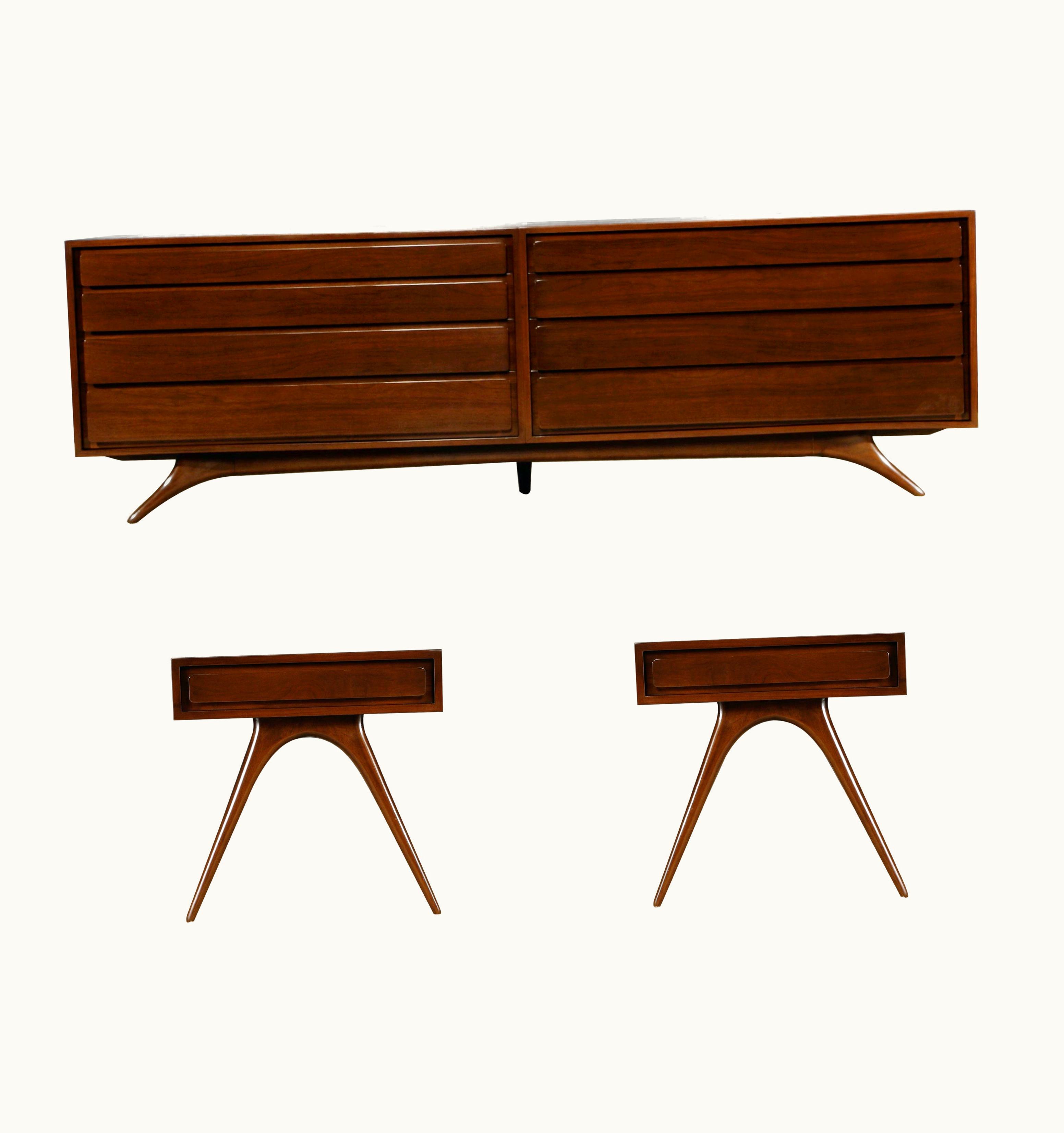 Vladimir Kagan Vladimir Kagan Important Bedroom Set By Vladimir Kagan For Kagan-Dreyfuss, 1950s, Signed