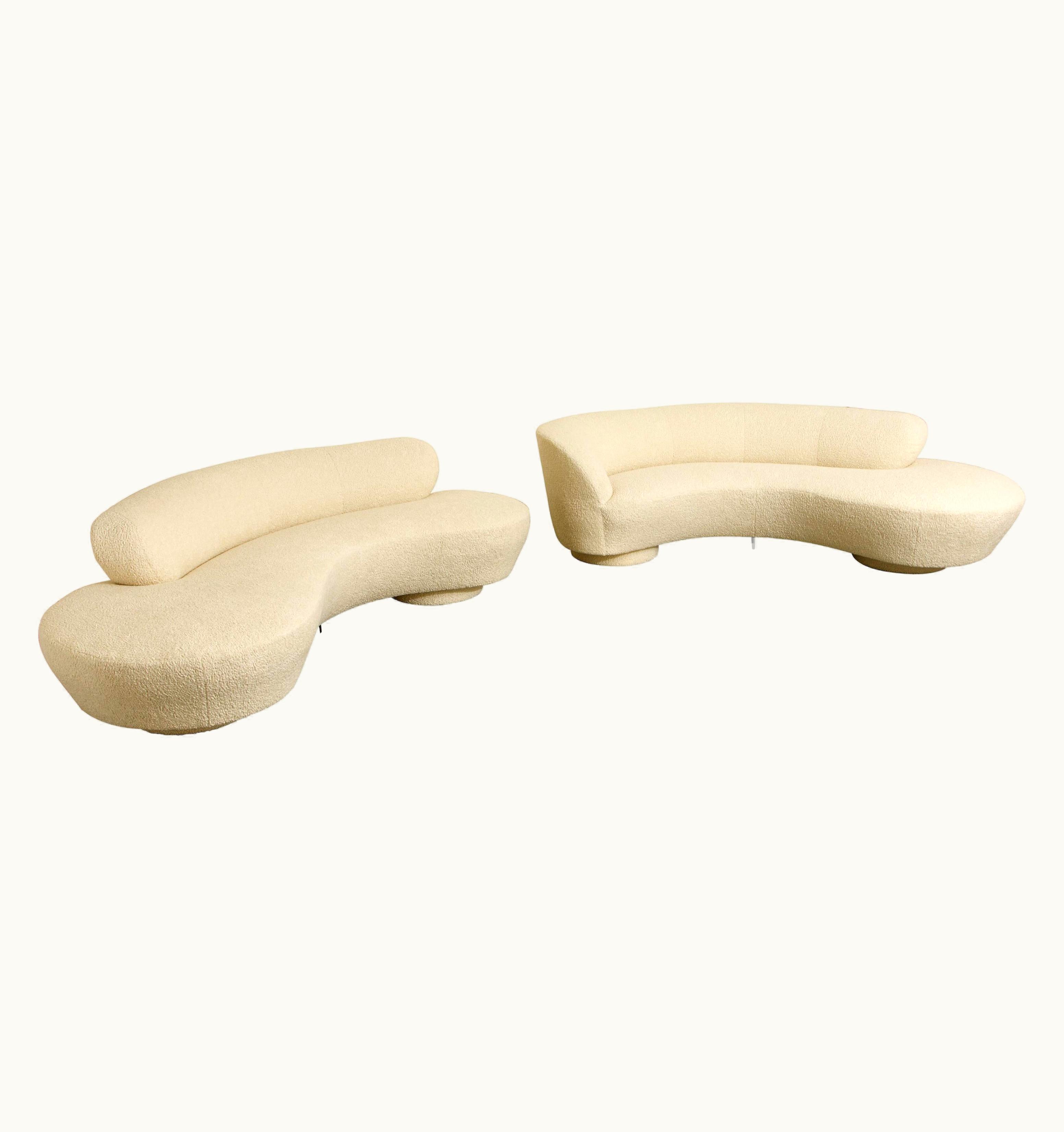 Vladimir Kagan Vladimir Kagan For Directional 'Cloud' Sofas In New Nubby Bouclé, C 1980, Signed UZ0197350