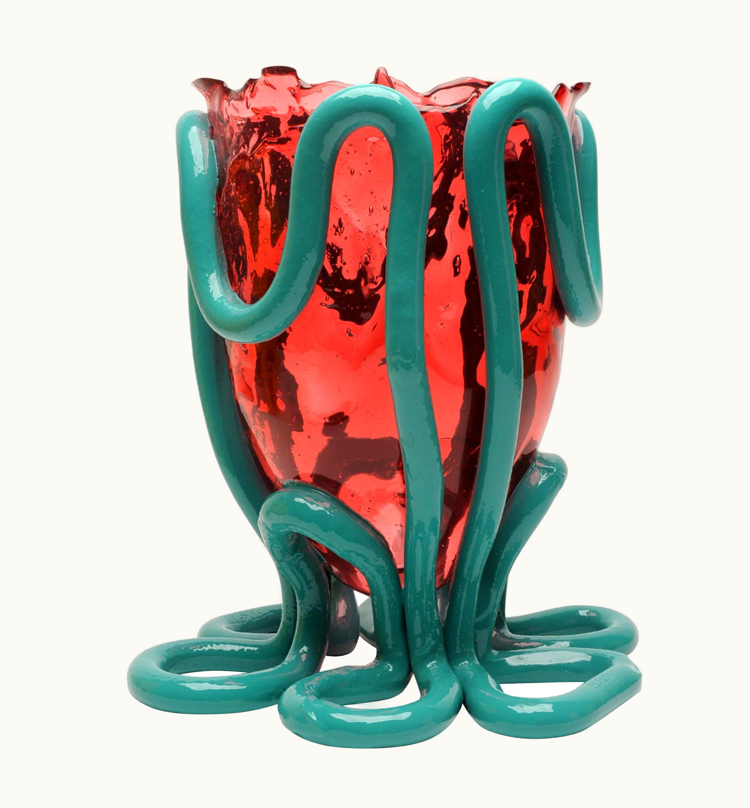 Gaetano Pesce Gaetano Pesce Contemporary Gaetano Pesce Indian Summer XL Vase Soft Resin Fuchsia Ocean Blue