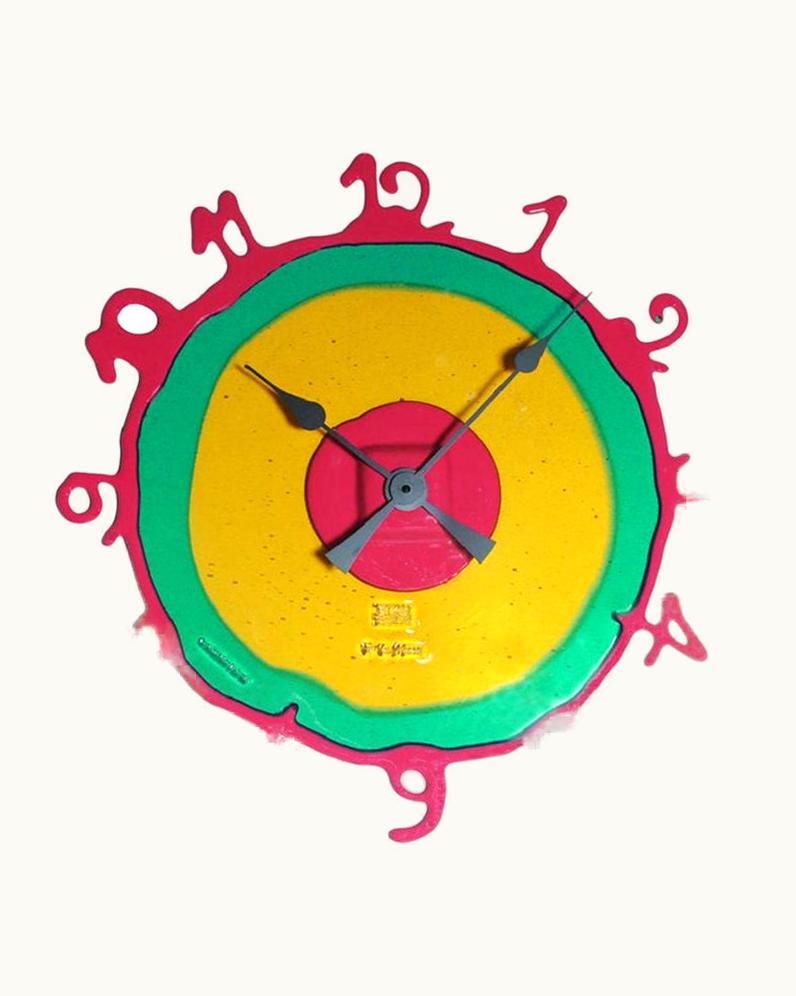 Gaetano Pesce Gaetano Pesce Round The Clock, Large In Clear Amber And Green, Matt Fuchsia By Gaetano Pesce UZ0197423