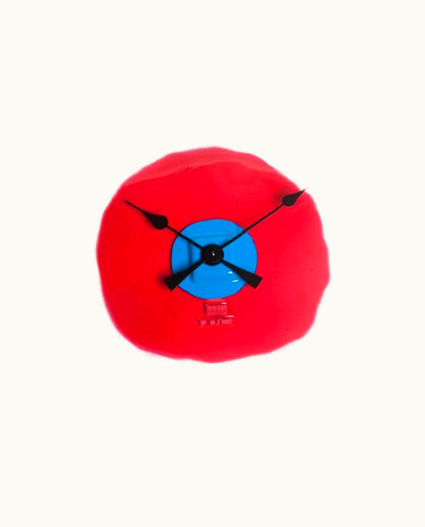 Gaetano Pesce Gaetano Pesce Round The Clock, Large, In Dark Ruby, Lilac & Matt Light Blue By Gaetano Pesce