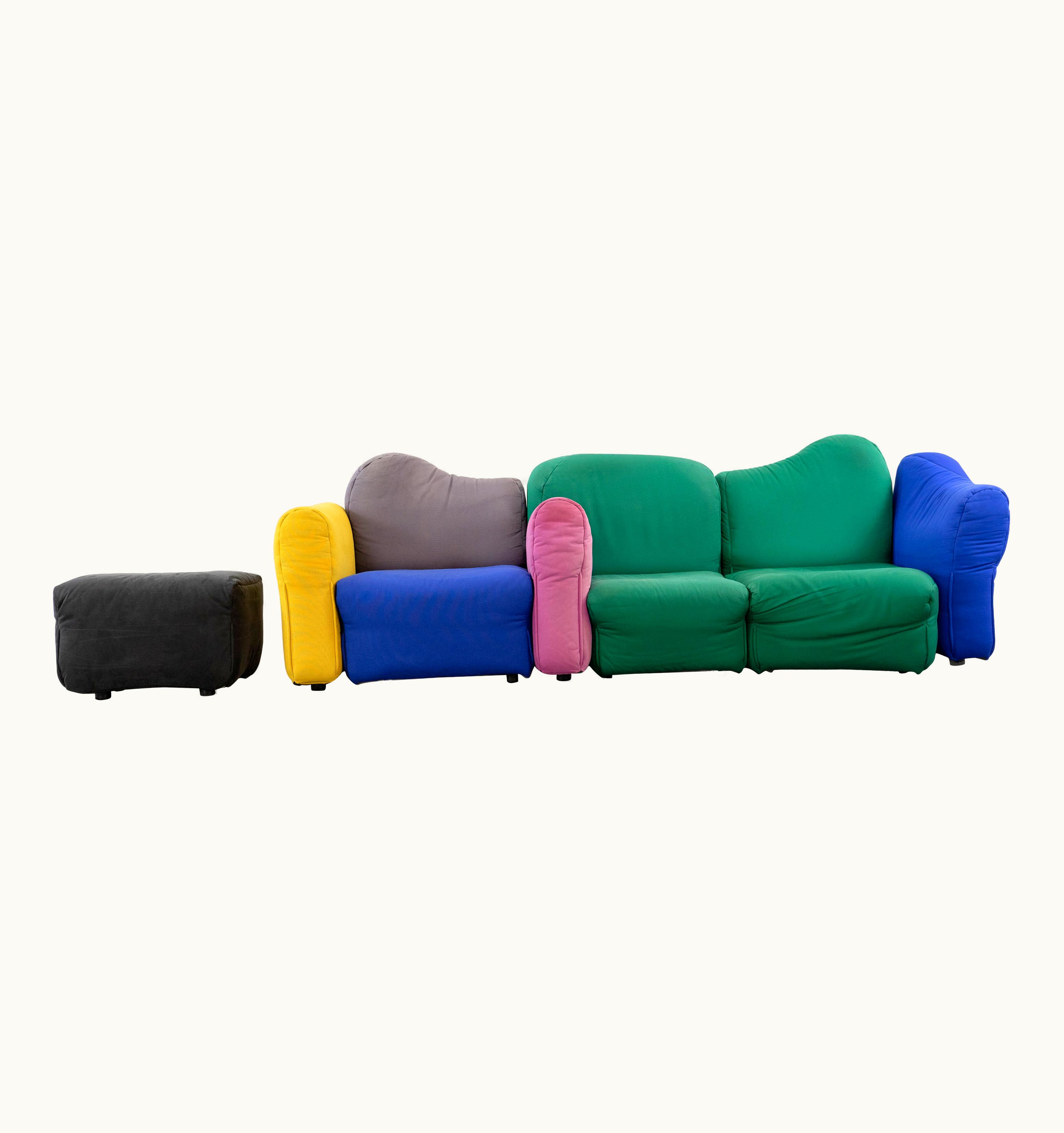 Gaetano Pesce Gaetano Pesce Cannaregio Modular Sofa With Footrest By Gaetano Pesce For Cassina, Italy 1986