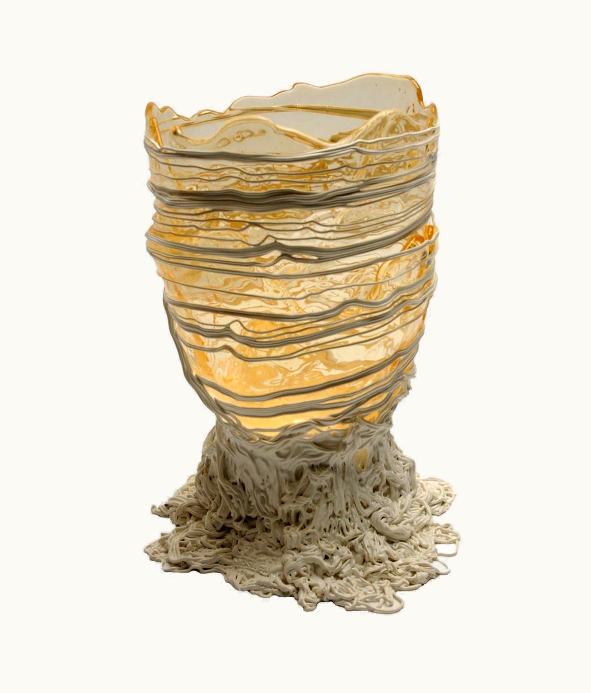 Gaetano Pesce Gaetano Pesce Contemporary Gaetano Pesce Spaghetti L Vase Soft Resin Clear White