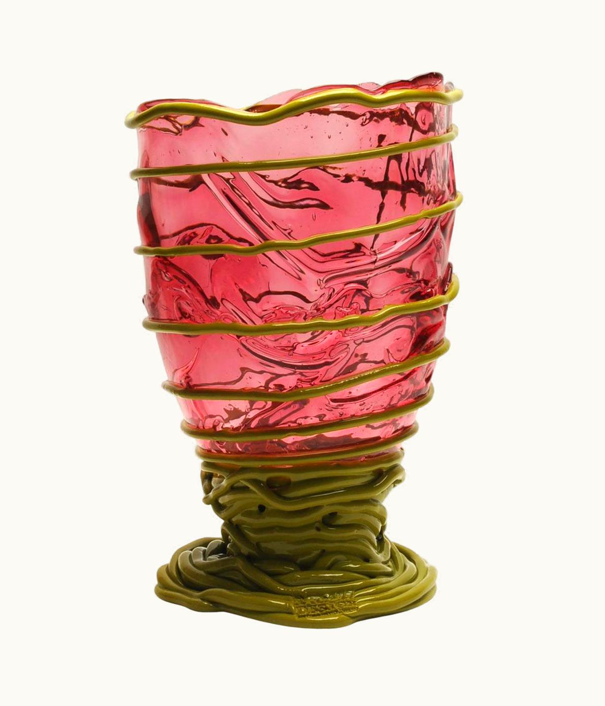 Gaetano Pesce Gaetano Pesce Pompitu II XL Vase Soft Resin Light Fuchsia Matt Green