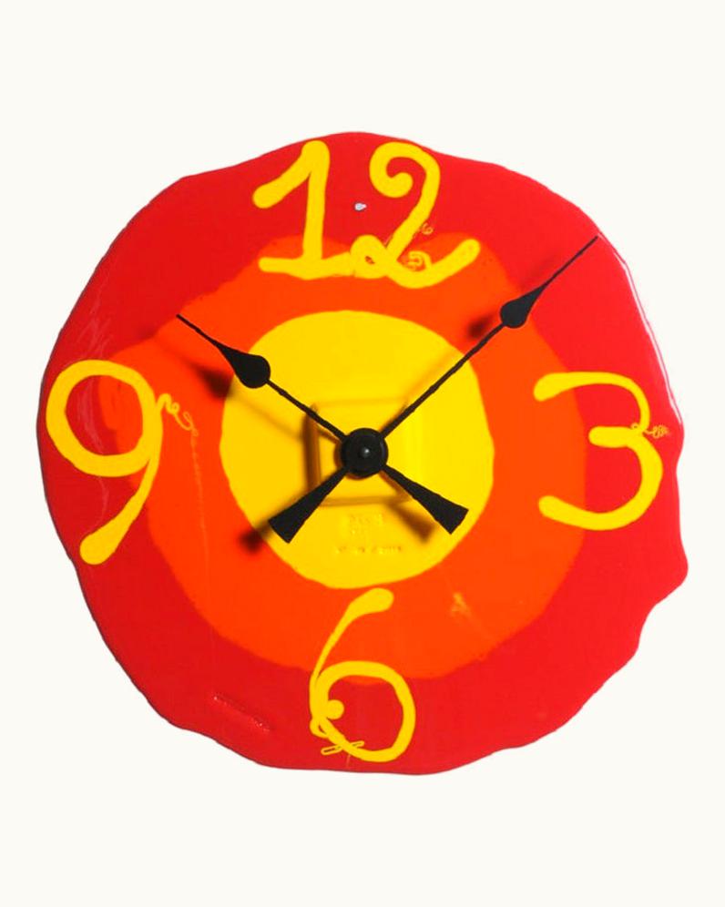Gaetano Pesce Gaetano Pesce Watch Me Large Clock In Matt Red, Orange And Yellow By Gaetano Pesce