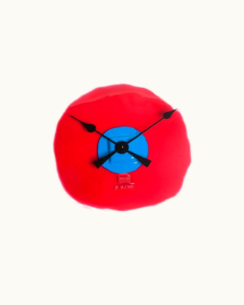 Gaetano Pesce Gaetano Pesce Round The Clock, XL In Dark Ruby, Lilac And Matt Light Blue By Gaetano Pesce