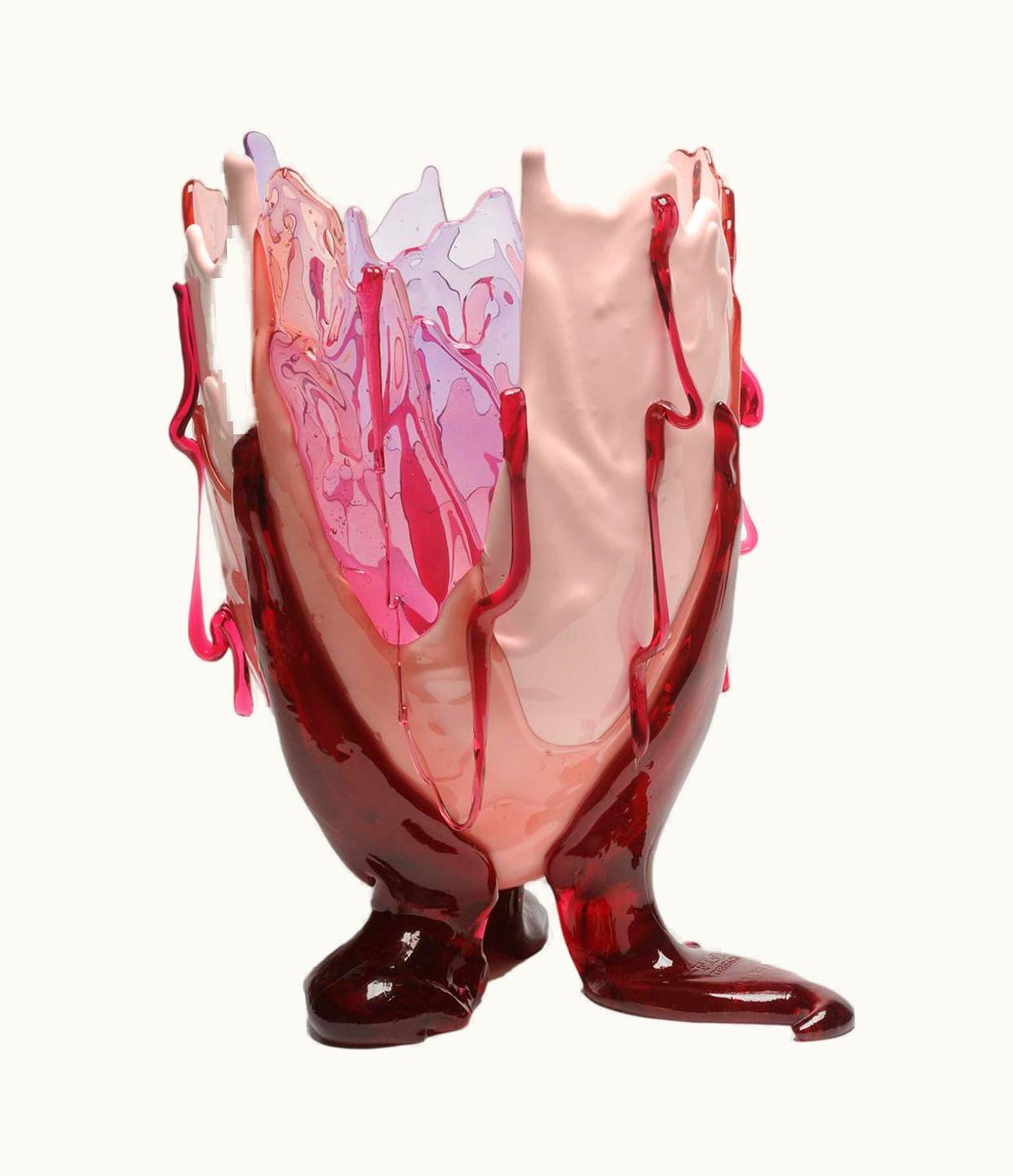 Gaetano Pesce Gaetano Pesce Contemporary Gaetano Pesce Clear Special M Vase Resin Fuchsia Pink Lilac