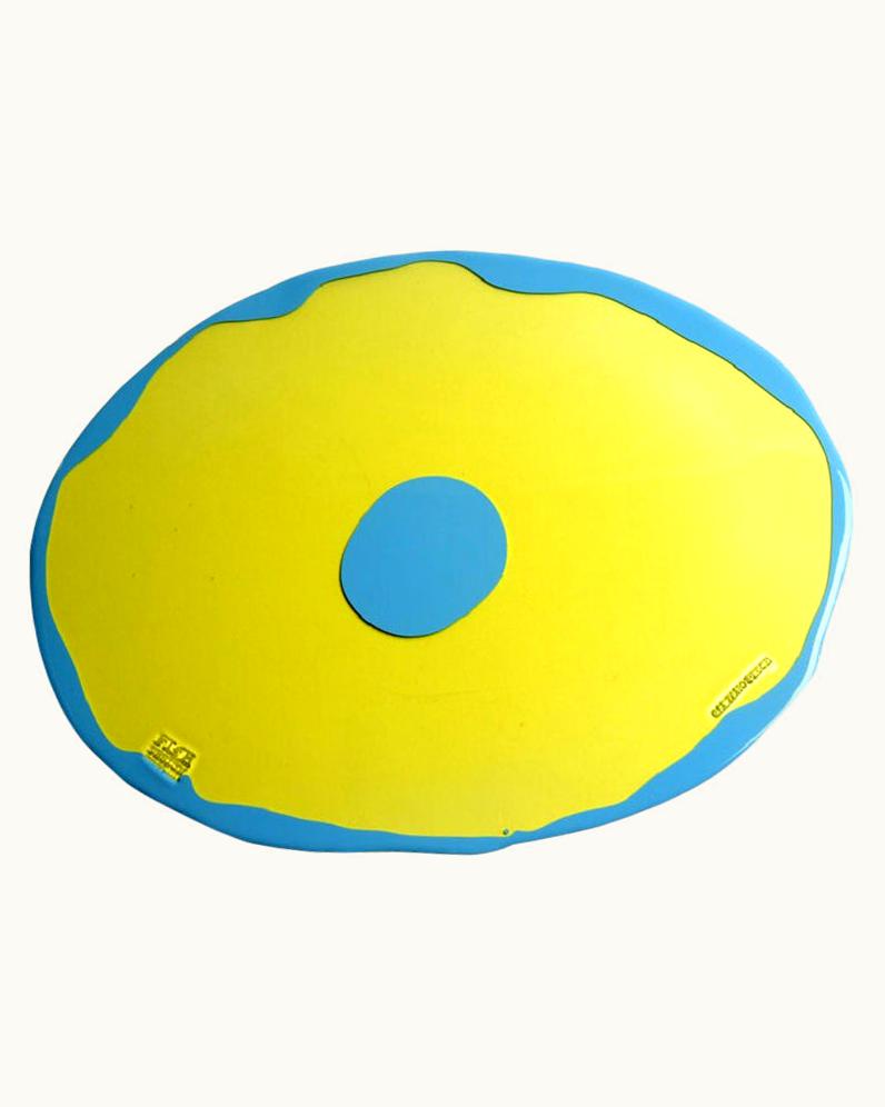 Gaetano Pesce Gaetano Pesce Set Of 4 Table Mates Placemats Clear Yellow And Matt Light Blue By Gaetano Pesce UZ0197502