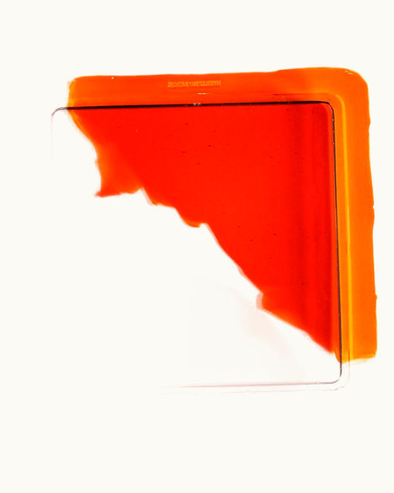 Gaetano Pesce Gaetano Pesce Try-Tray Large Square Tray In Clear Orange, Clear, Clear Yellow By Gaetano Pesce