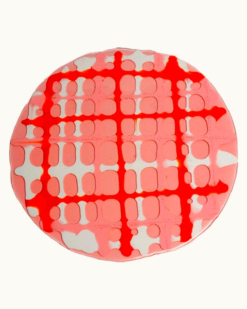 Gaetano Pesce Gaetano Pesce Set Of 4 Tartan Placemats Light Pink, Matt Pink, Orange, White By Paola Navone