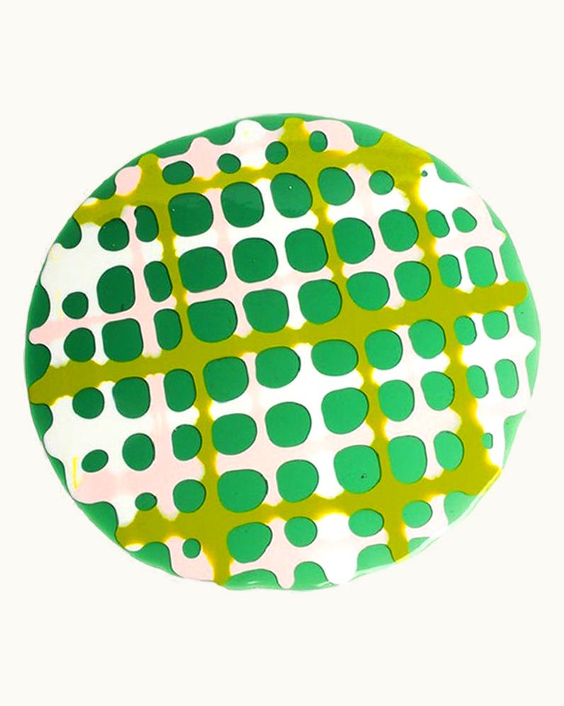 Gaetano Pesce Gaetano Pesce Set Of 4 Tartan Placemats Green, Matt Green, Pink, White By Paola Navone