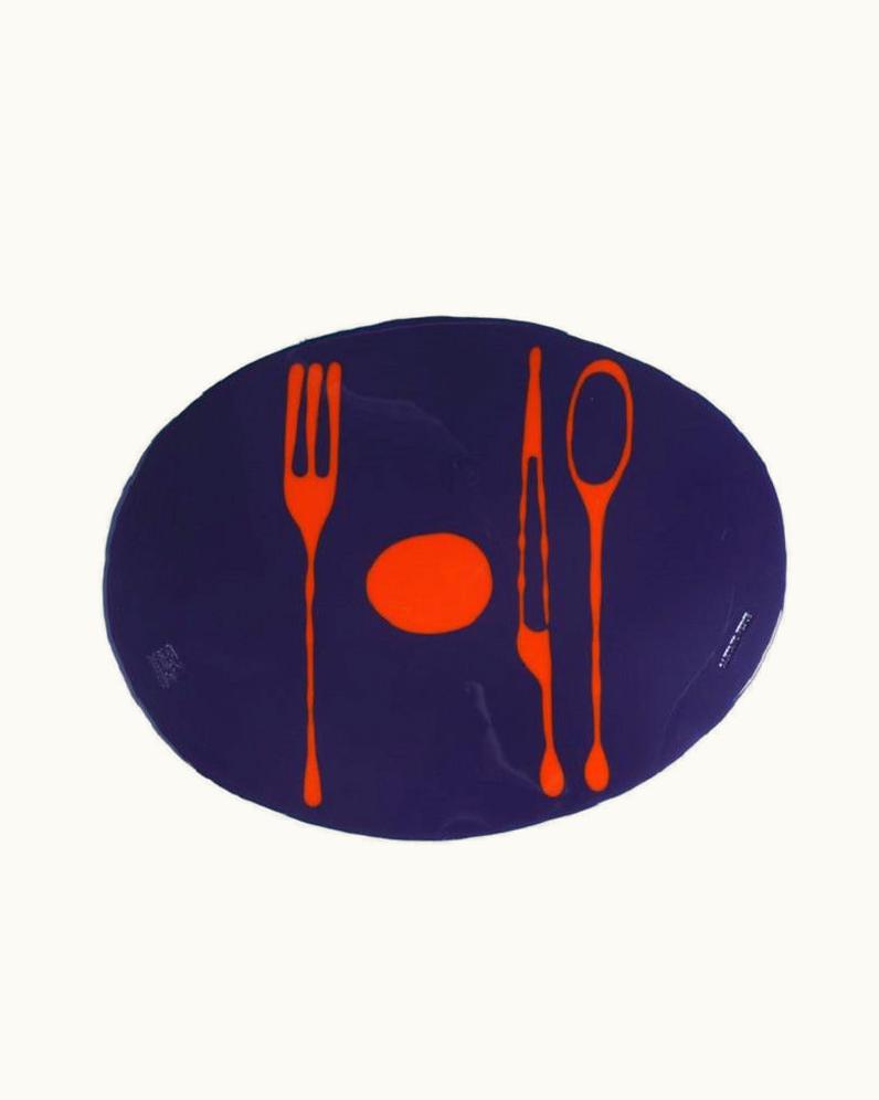 Gaetano Pesce Gaetano Pesce Set Of 4 Table Mates Placemats In Purple And Orange By Gaetano Pesce