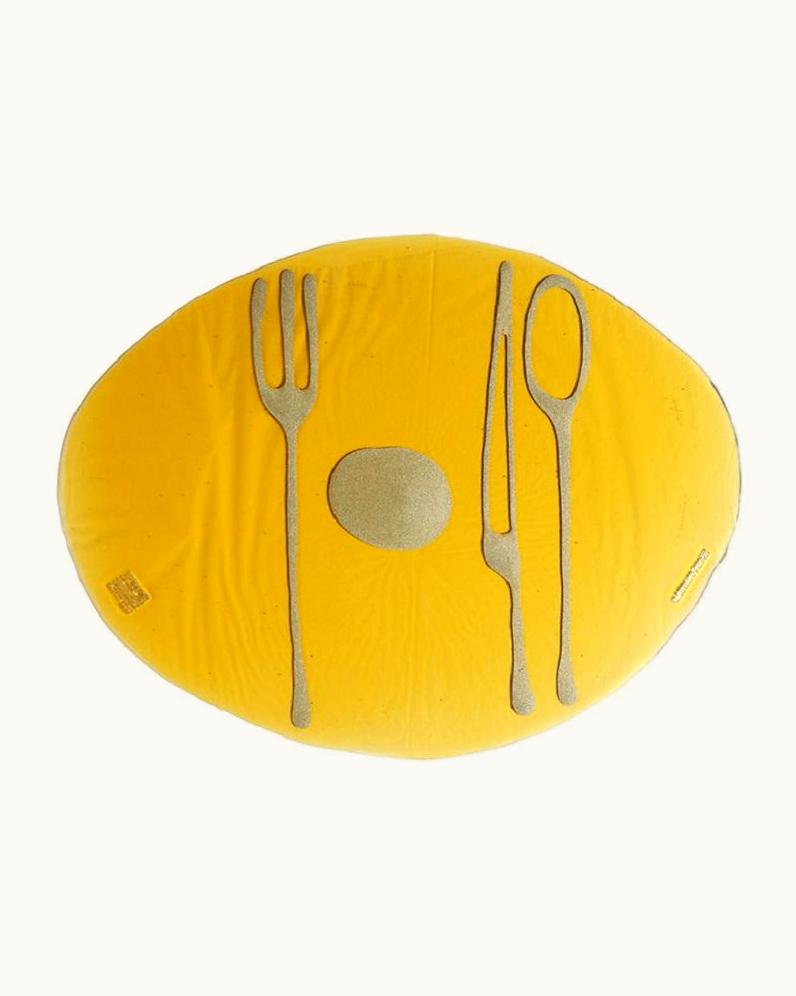 Gaetano Pesce Gaetano Pesce Set Of 4 Table Mates Placemats In Clear Amber And Bronze By Gaetano Pesce
