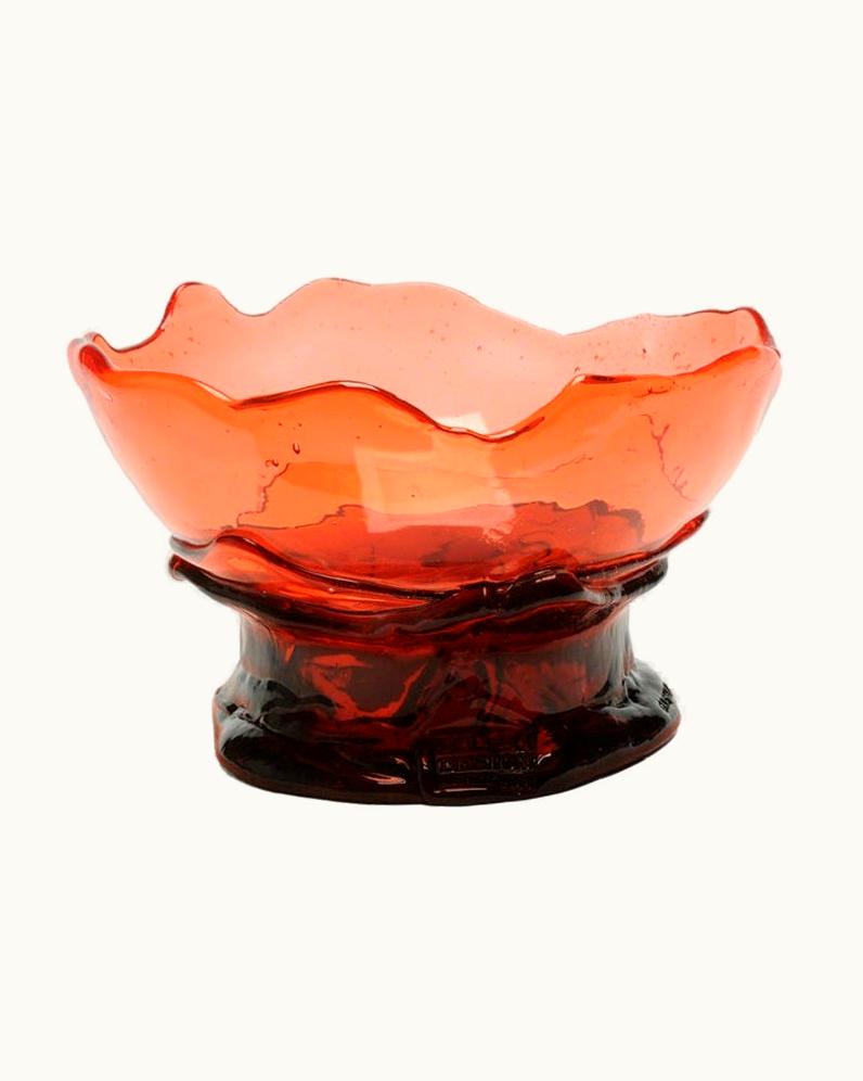 Gaetano Pesce Gaetano Pesce Big Collina Medium Resin Basket In Clear Dark And Light Ruby By Gaetano Pesce