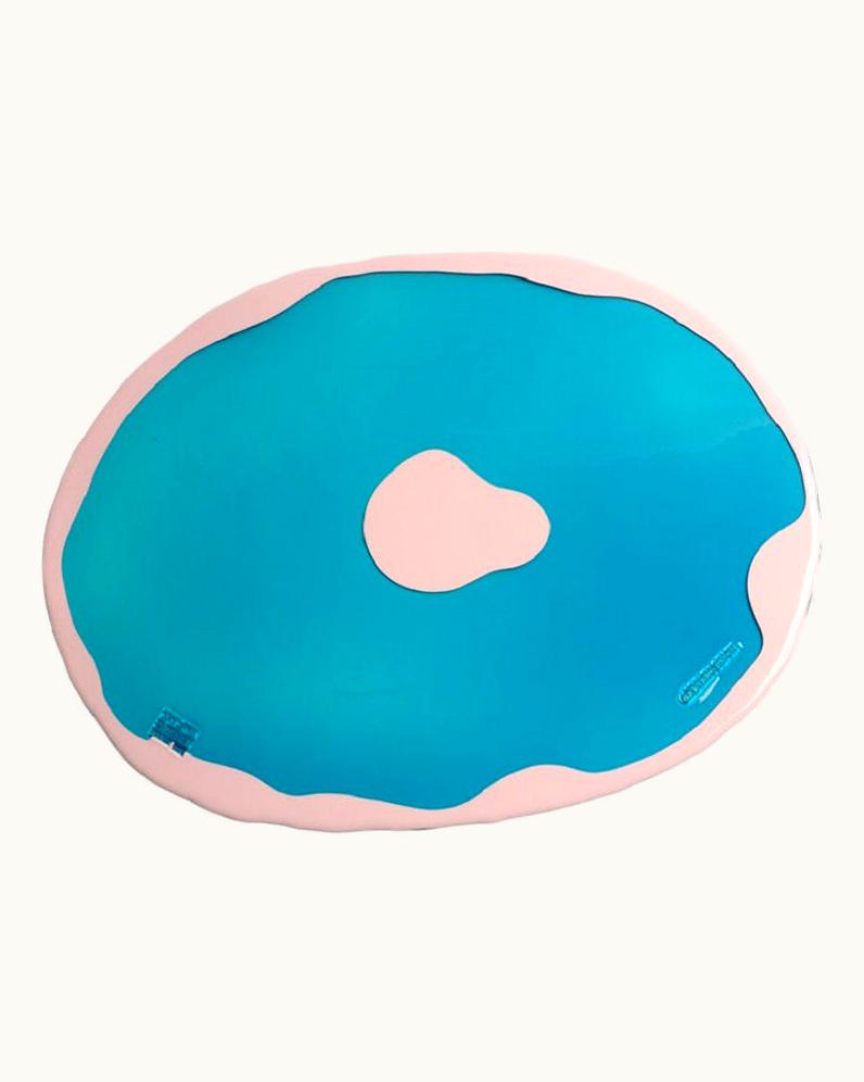 Gaetano Pesce Gaetano Pesce Set Of 4 Table Mates Placemats Emerald And Matt Pastel Pink By Gaetano Pesce