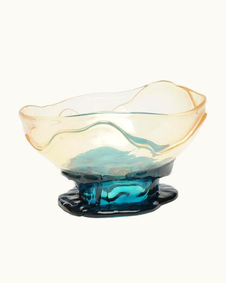 Gaetano Pesce Gaetano Pesce Big Collina Large Resin Basket In Clear And Emerald Green By Gaetano Pesce