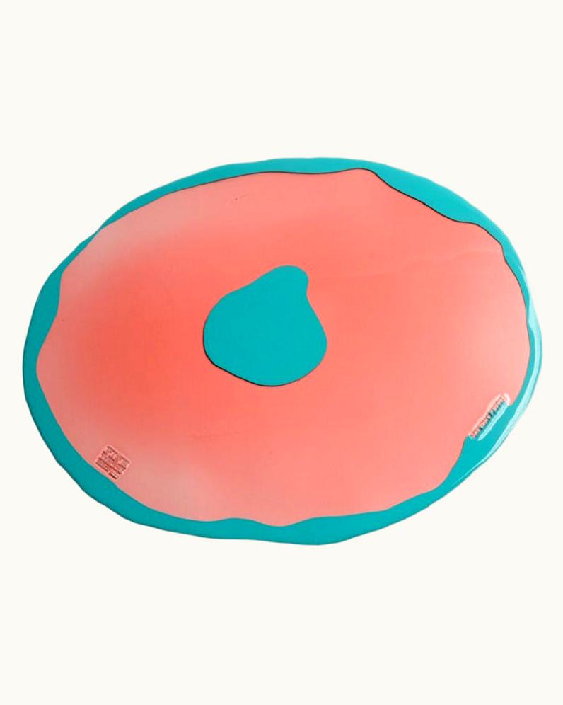 Gaetano Pesce Gaetano Pesce Set Of 4 Table Mates Placemats Rose Pink And Matt Turquoise By Gaetano Pesce