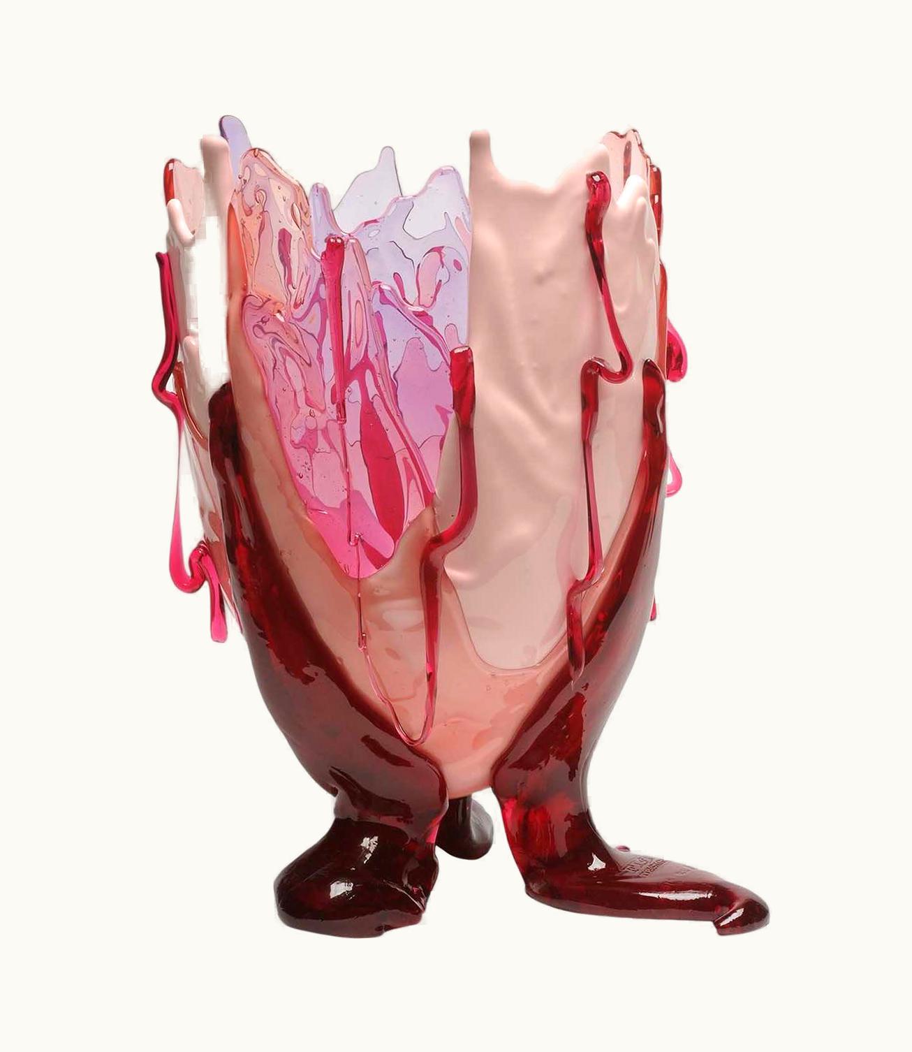 Gaetano Pesce Gaetano Pesce Clear Special Large Red Vase By Gaetano Pesce