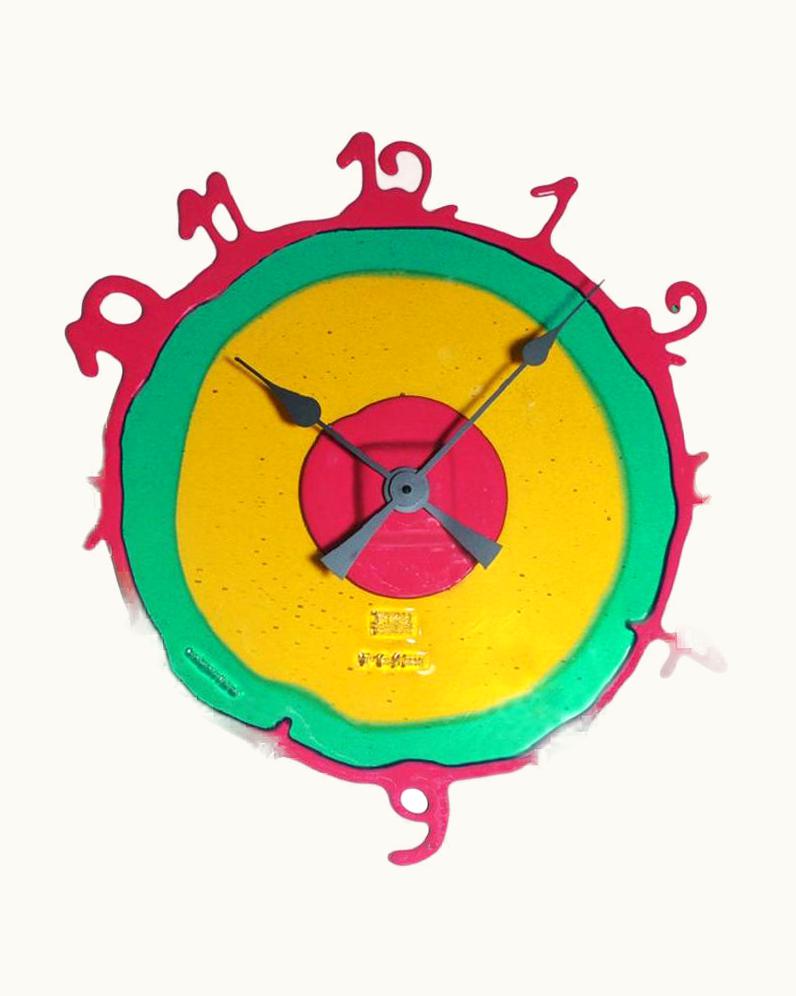 Gaetano Pesce Gaetano Pesce Round The Clock, XL In Clear Amber And Green, Matt Fuchsia By Gaetano Pesce