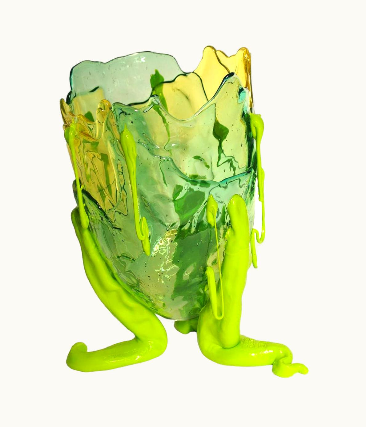 Gaetano Pesce Gaetano Pesce Contemporary Gaetano Pesce Clear Special M Vase Resin Yellow, Lime, Turquoise