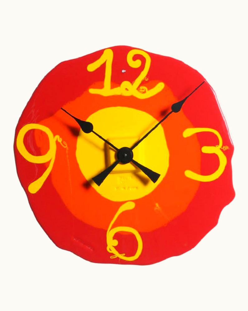 Gaetano Pesce Gaetano Pesce Watch Me XL Clock In Matt Red, Orange And Yellow By Gaetano Pesce