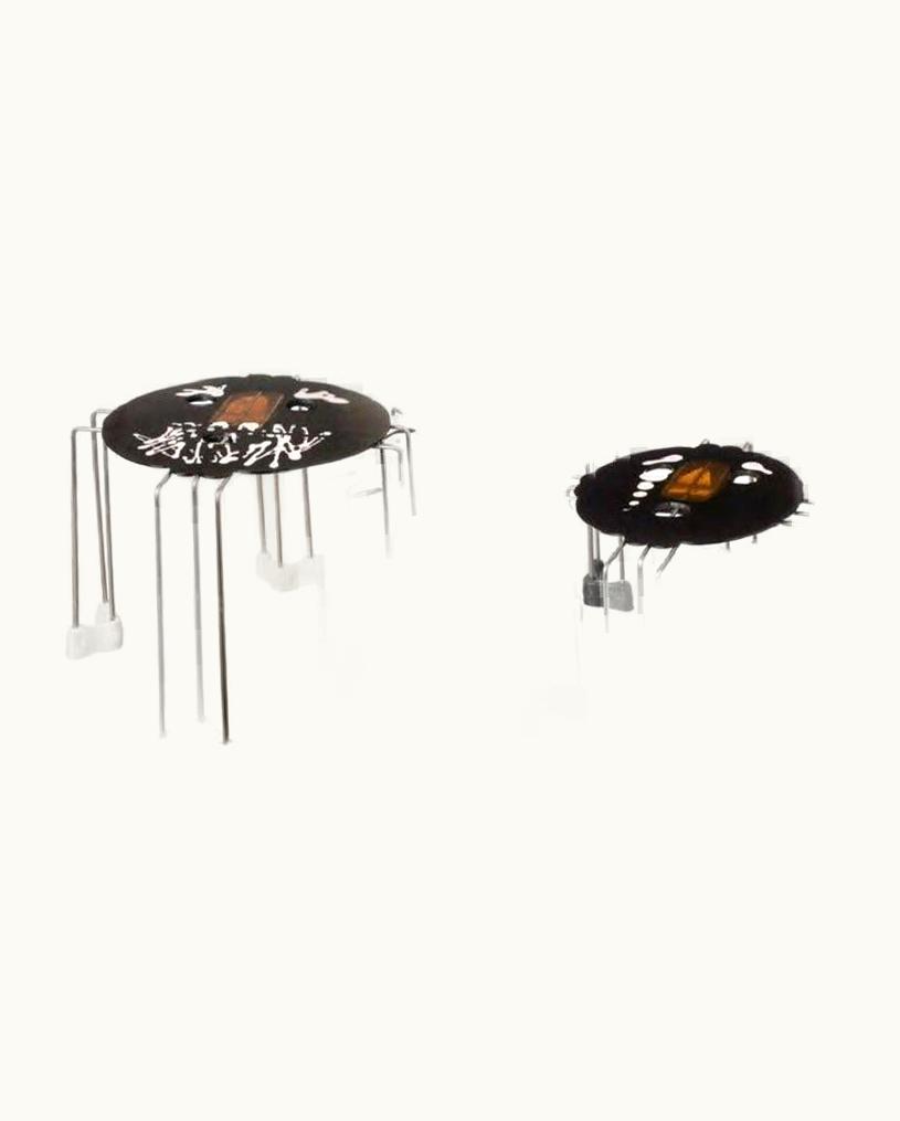 Gaetano Pesce Gaetano Pesce Set Of 3, Size L Triple Play Coffee Table In Black And White By Gaetano Pesce