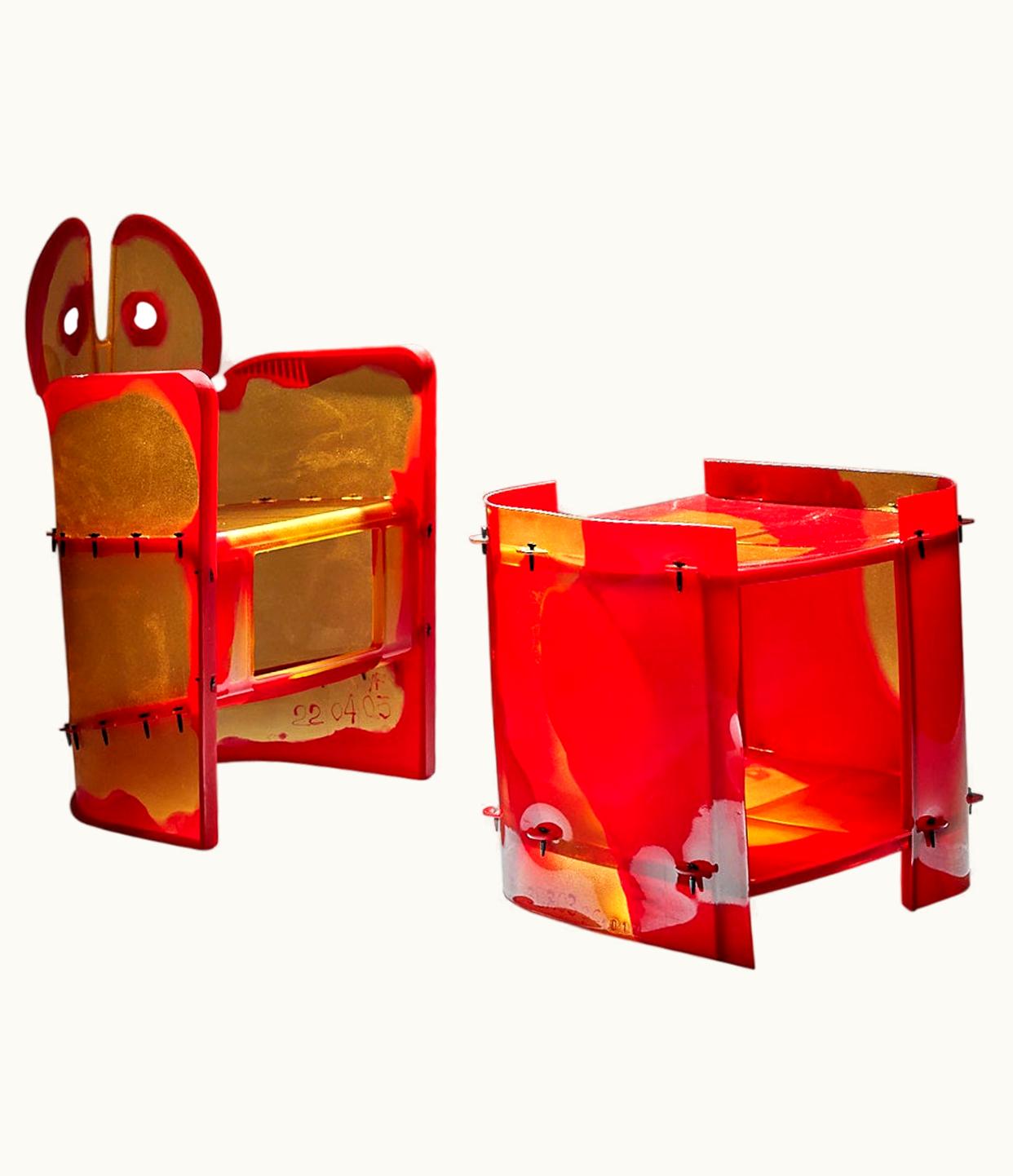 Gaetano Pesce Gaetano Pesce, Armchair & Table From 'Nobody's Perfect' Series