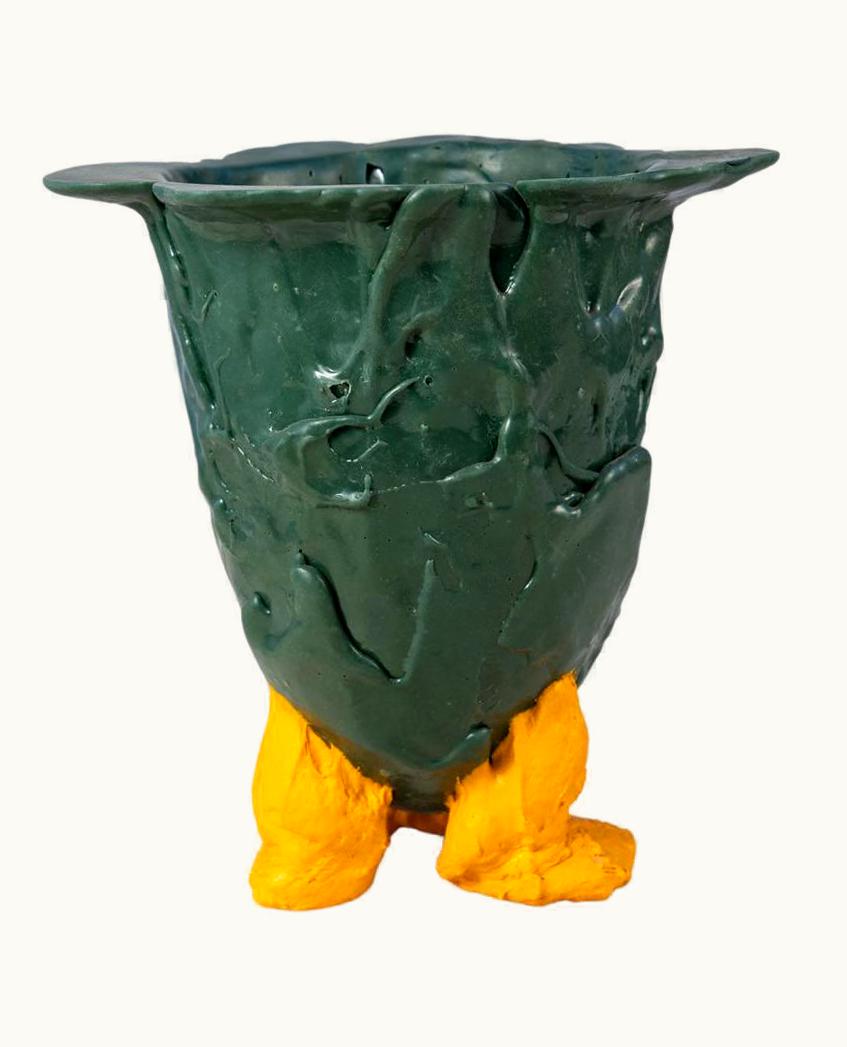 Gaetano Pesce Gaetano Pesce Early Production Gaetano Pesce Amazonia Vase, Green And Yellow